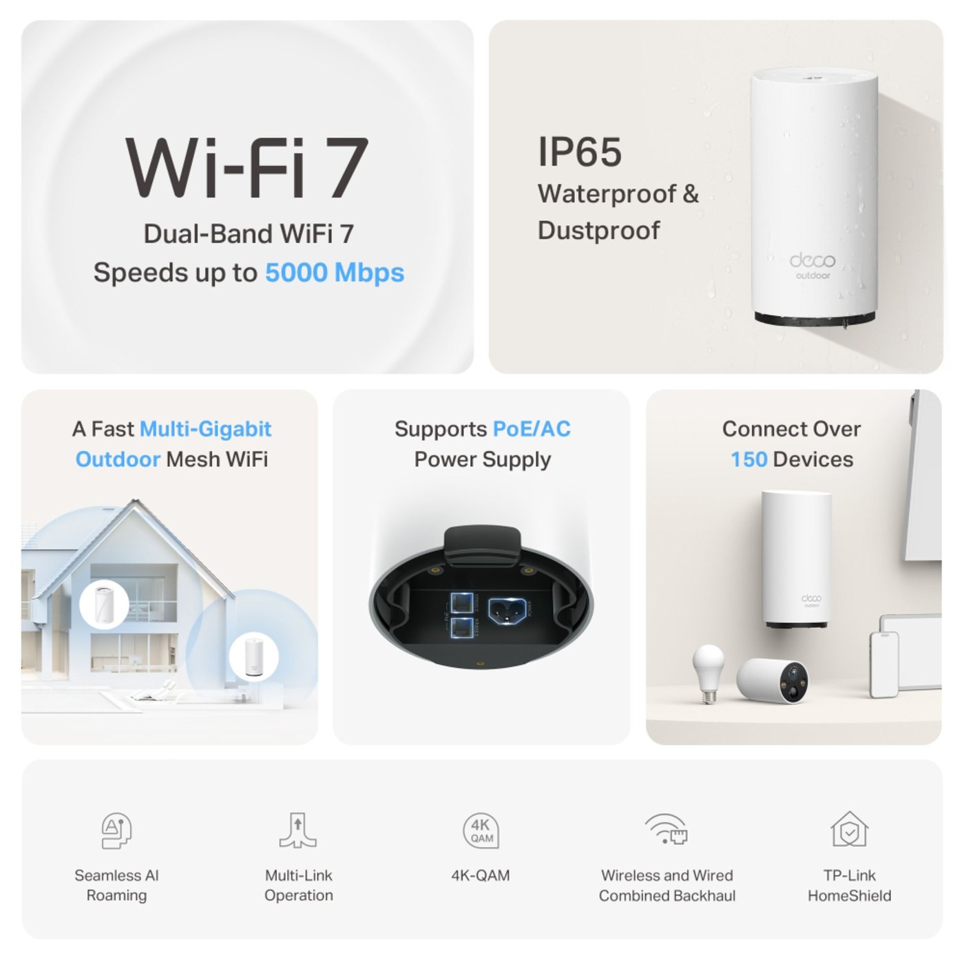 TP-link Deco BE25 Outdoor Mesh Wi-Fi 7-ruter BE3600