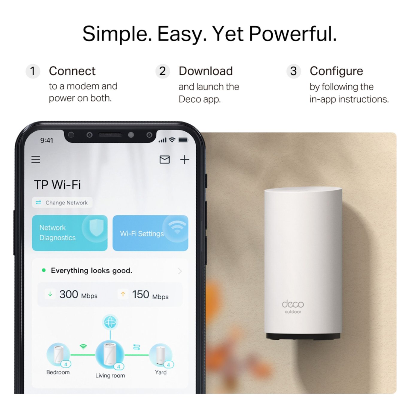 TP-link Deco BE25 Outdoor Mesh Wi-Fi 7-ruter BE3600