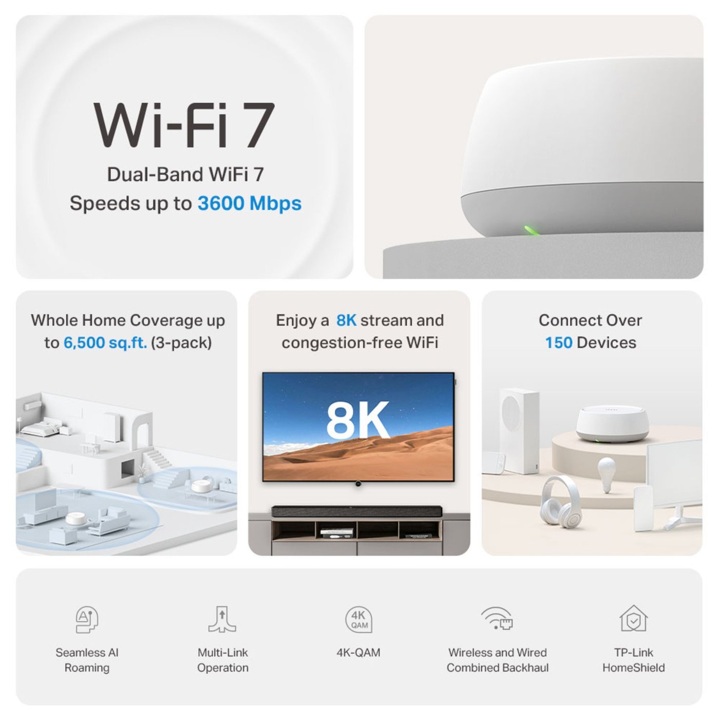 TP-link Deco BE22 Mesh-system med Wifi 7 BE3600