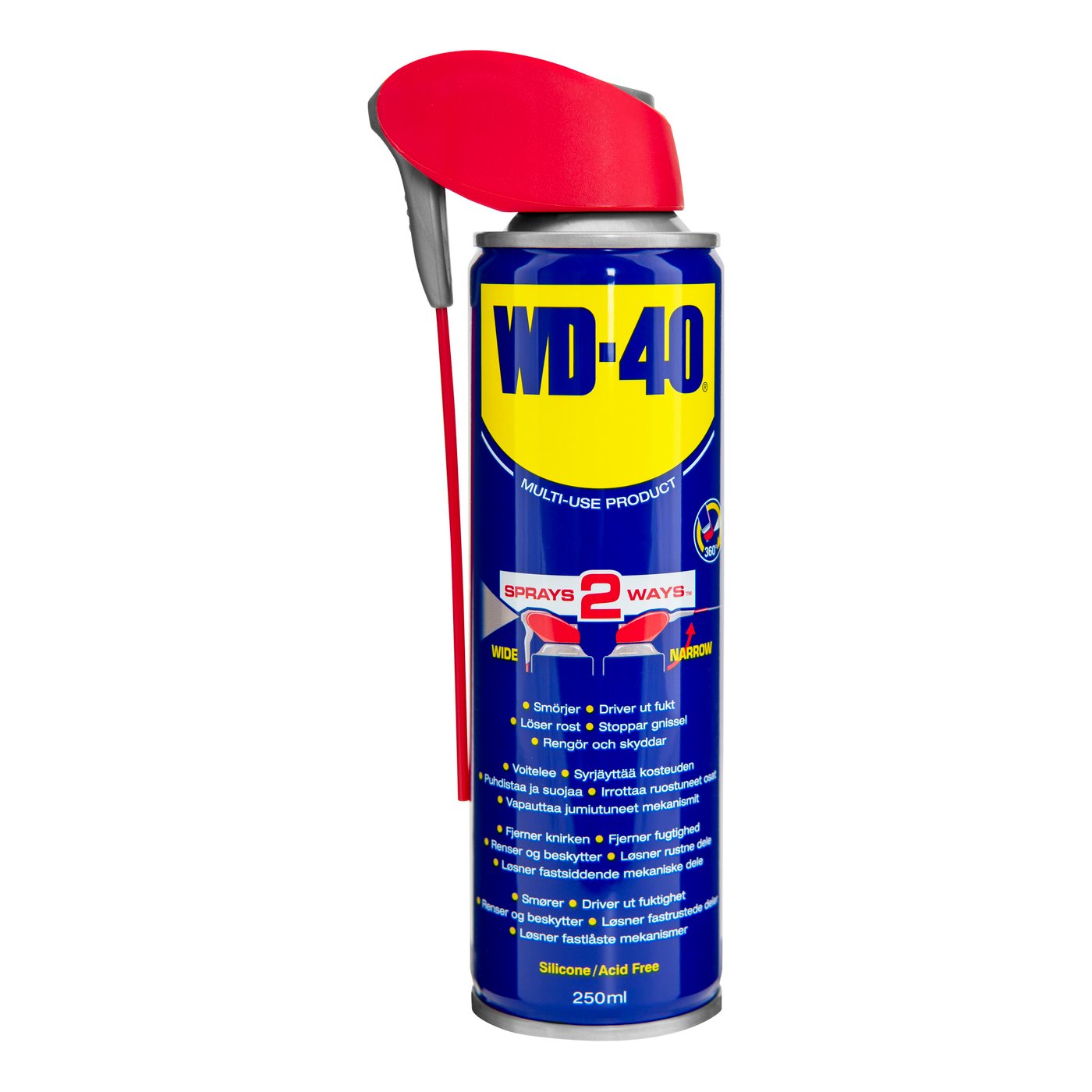 WD-40 Multispray 250 ml med Smart Straw