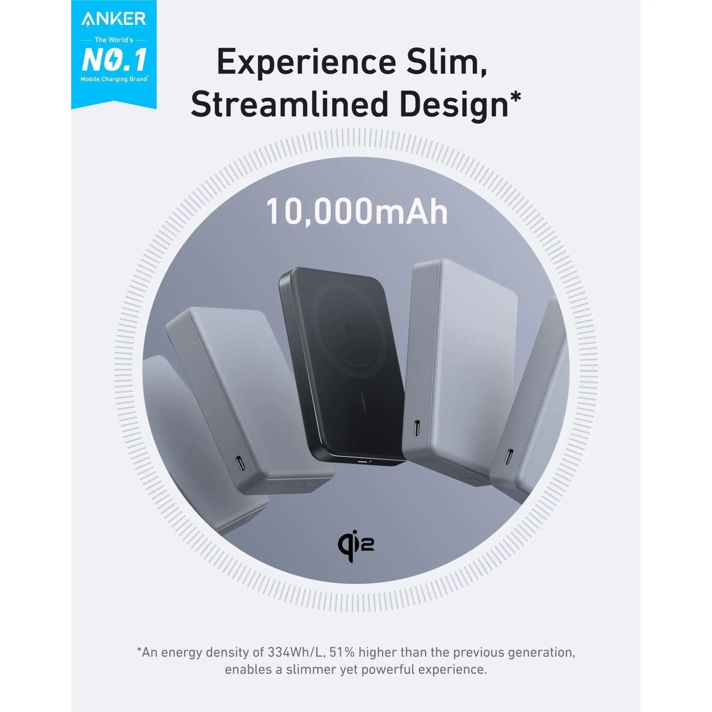 Anker MagGo Powerbank Slim 10000mah Qi2