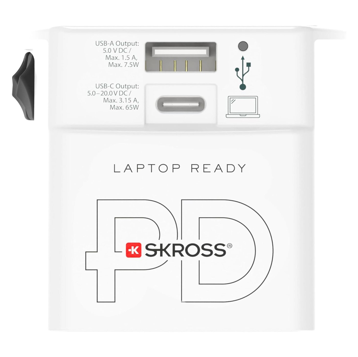 Skross Ojordad reseadapter Universal med USB PD 65W