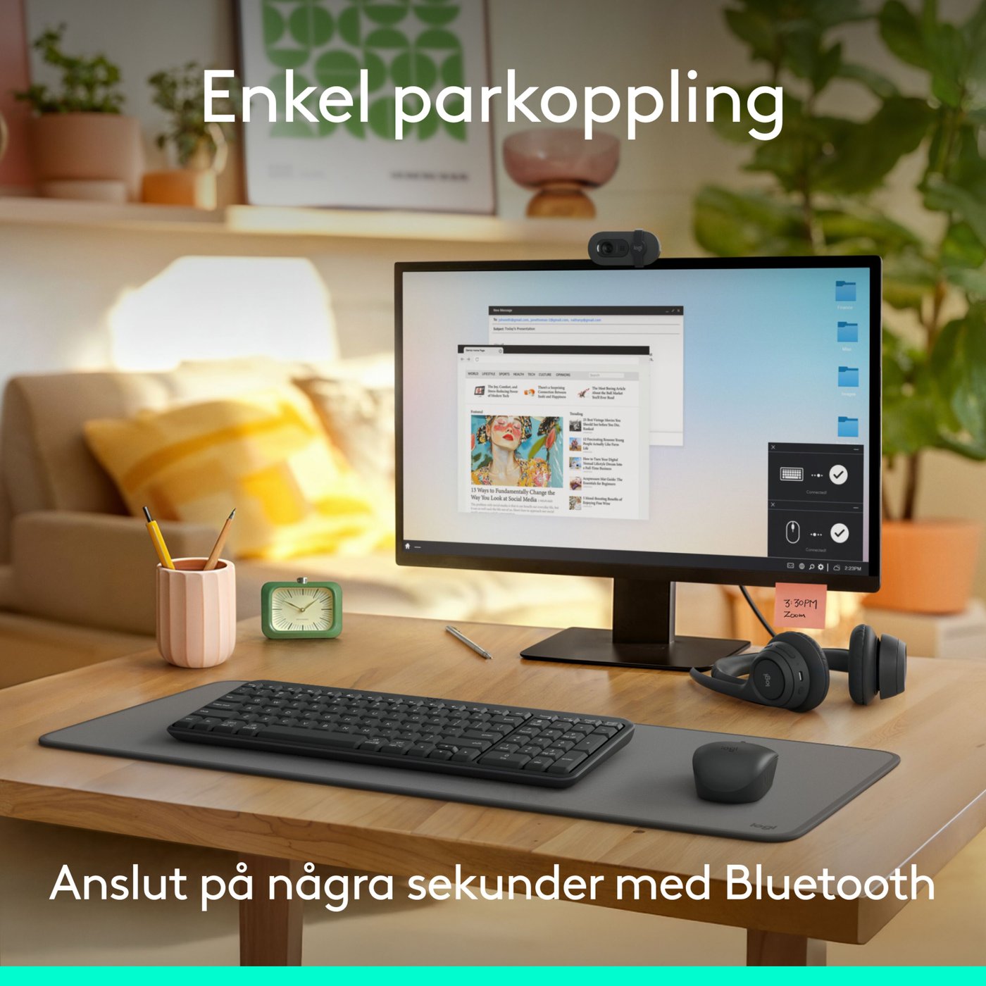 Logitech MK250 Trådlöst tangentbord med mus