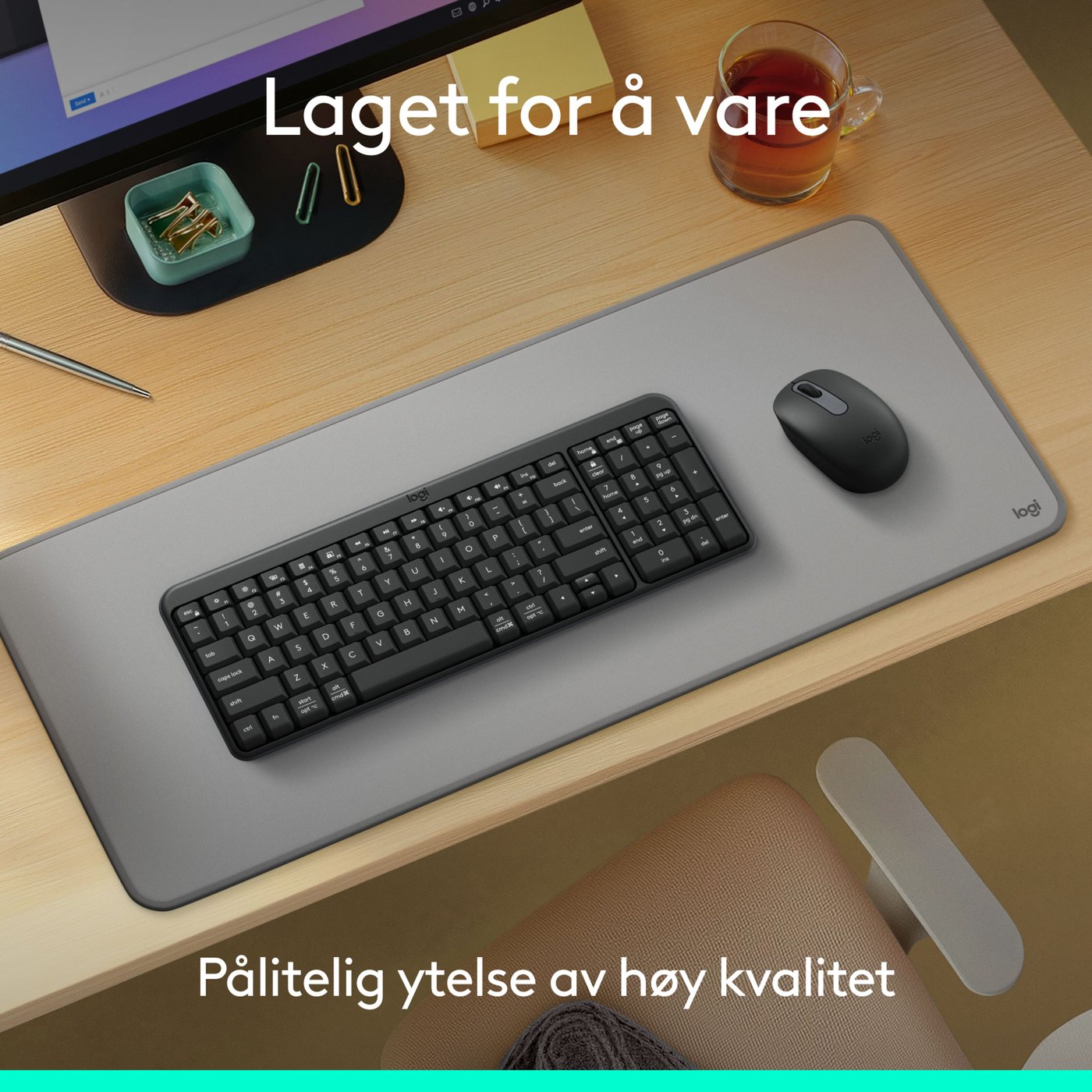 Logitech MK250 Trådløst tastatur med mus