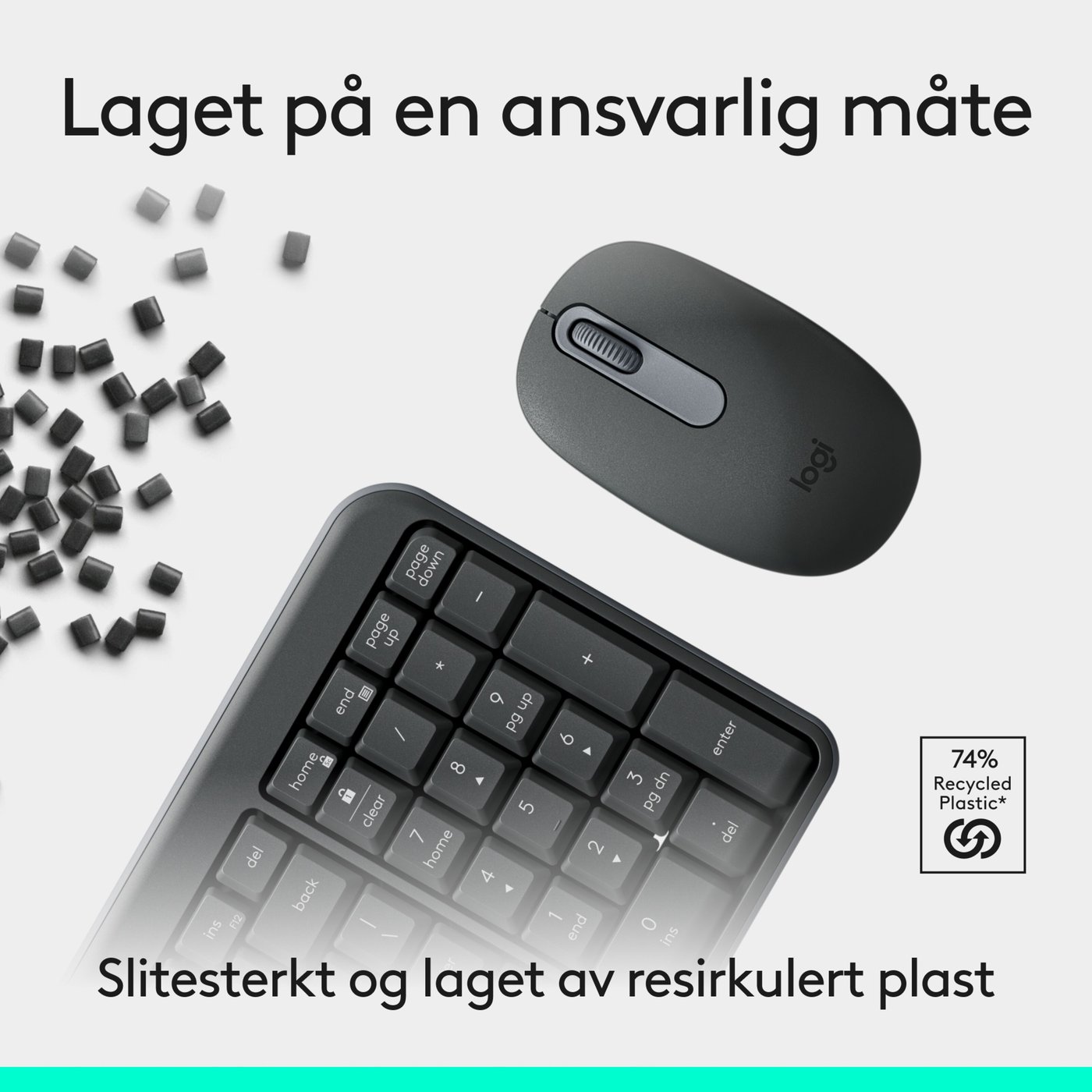 Logitech MK250 Trådløst tastatur med mus