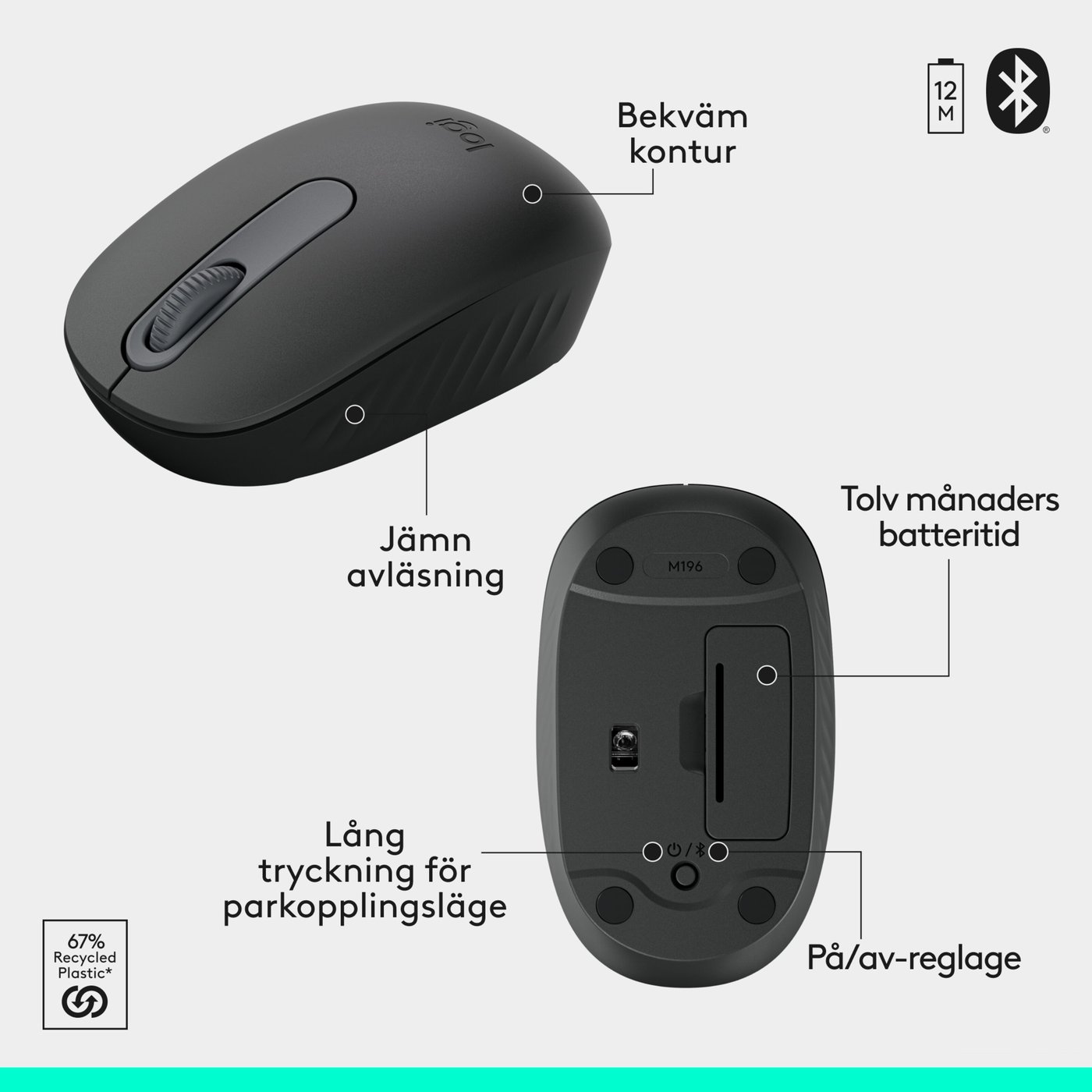 Logitech MK250 Trådlöst tangentbord med mus