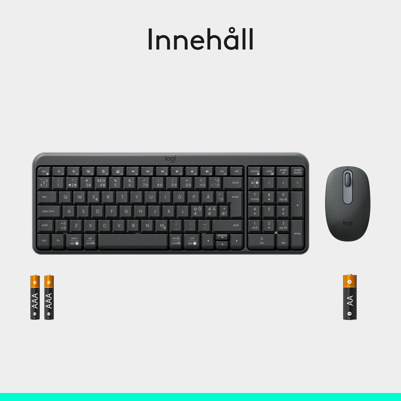 Logitech MK250 Trådlöst tangentbord med mus