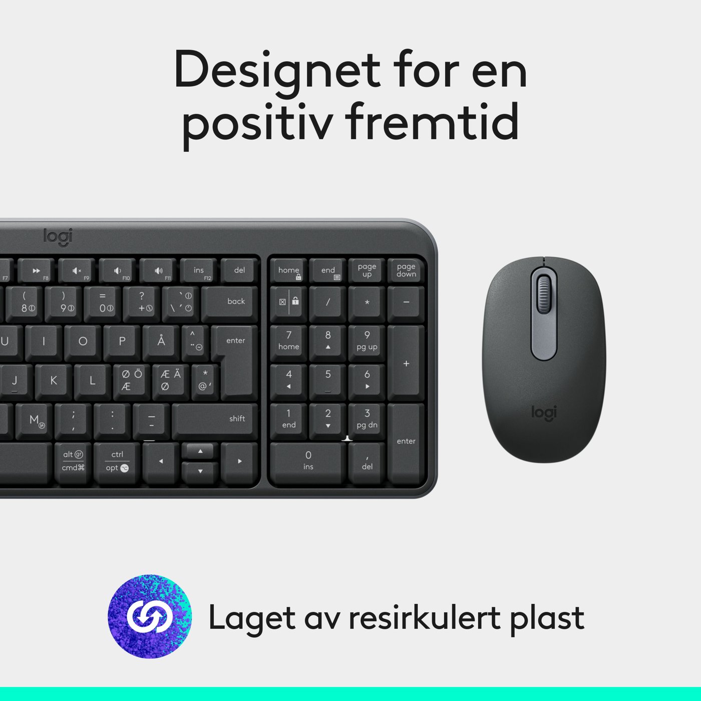 Logitech MK250 Trådløst tastatur med mus