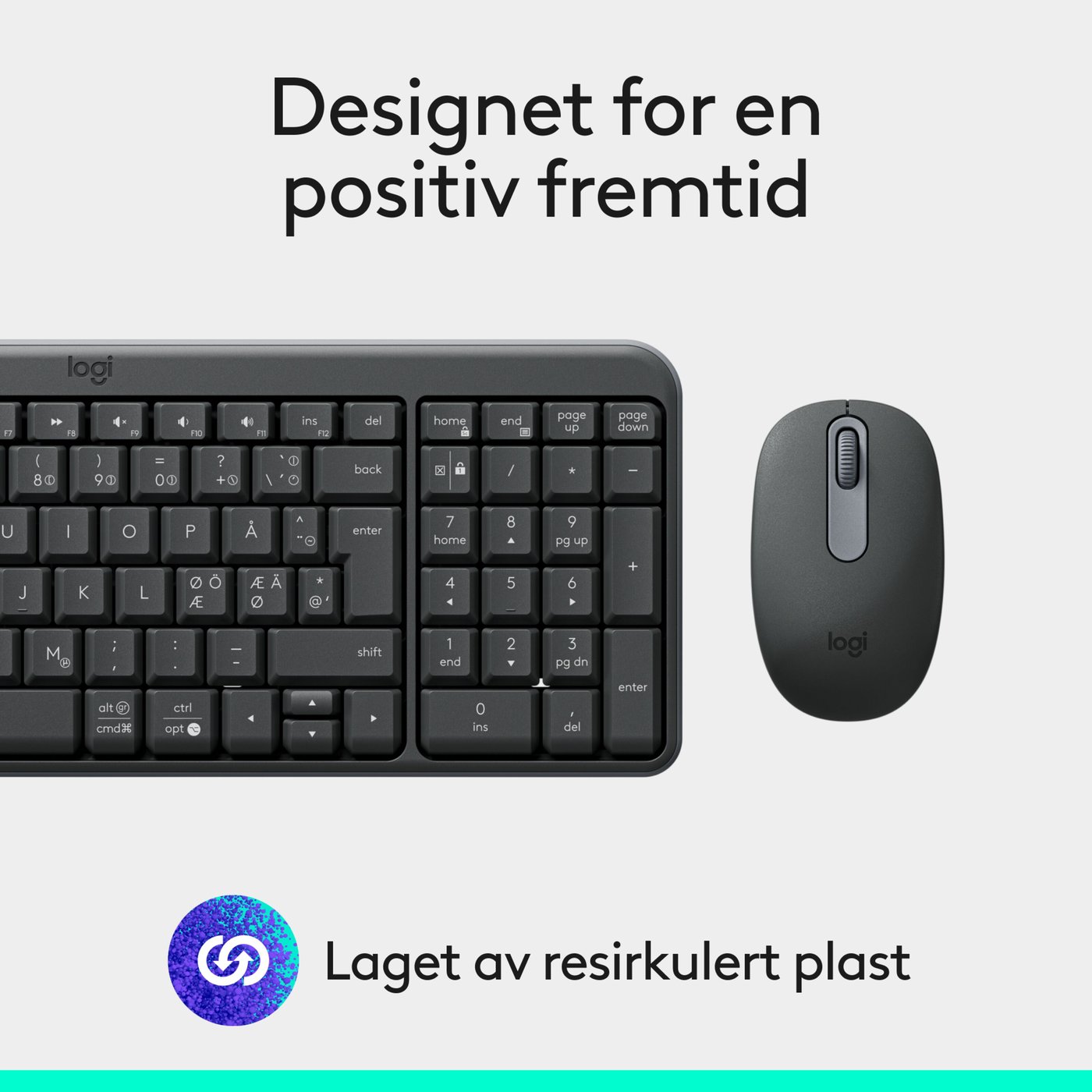 Logitech MK250 Trådløst tastatur med mus
