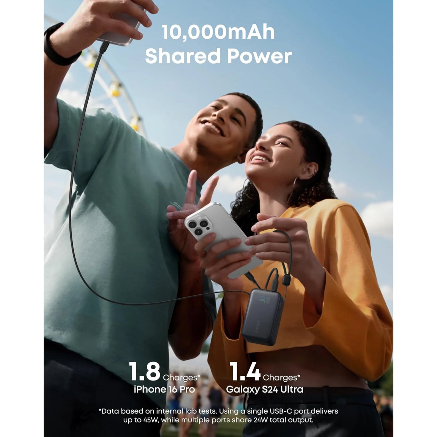 Anker Nano Powerbank 10 000 mAh 45 W Svart