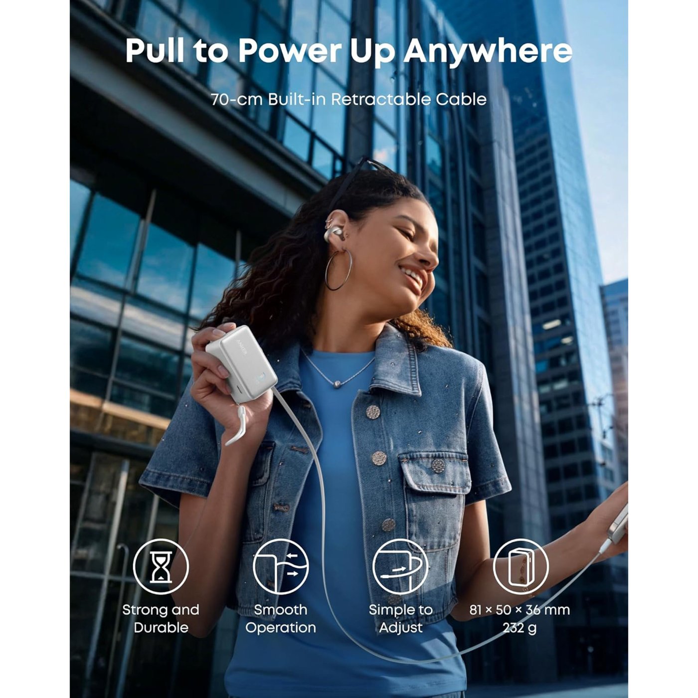 Anker Anker Nano Powerbank 10 000 mAh 45 W Hvit