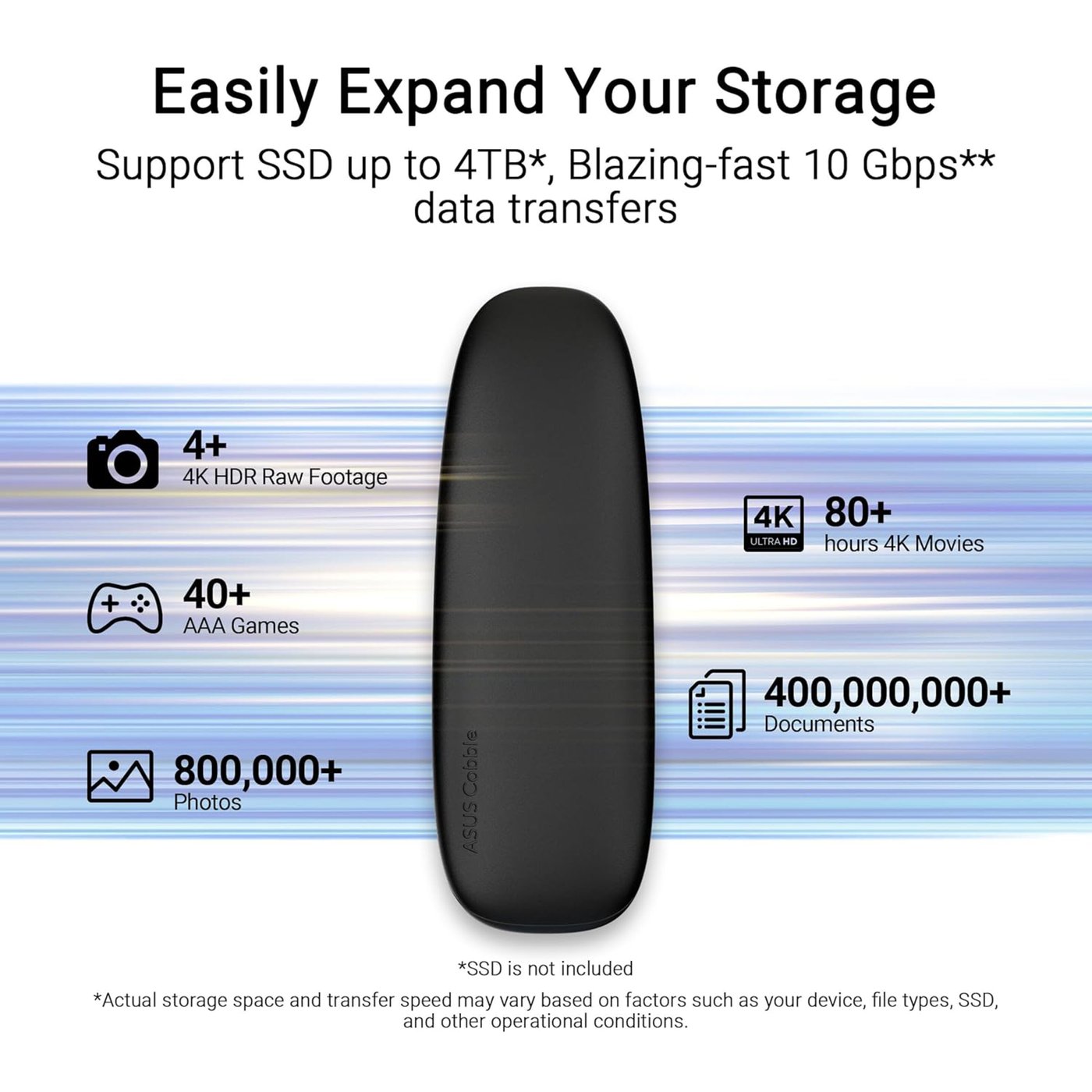 Cobble SSD Enclosure Harddiskkabinett M.2 Svart