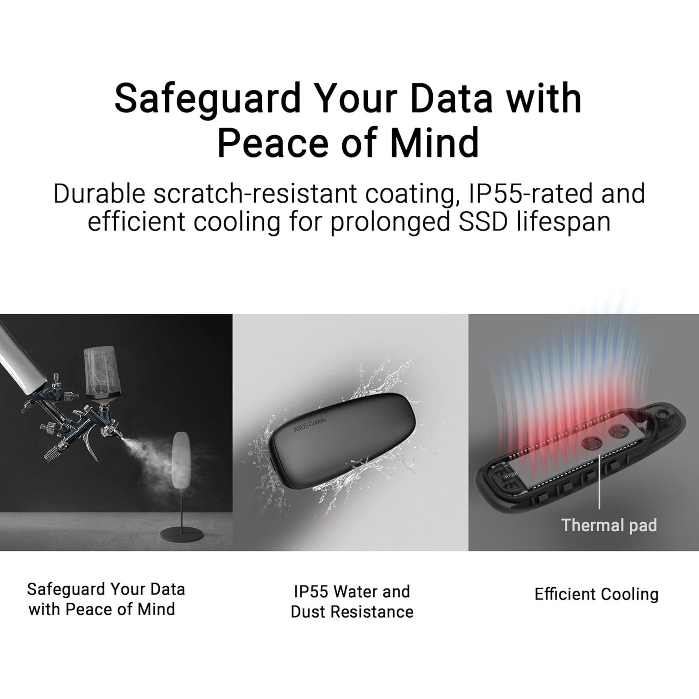 Cobble SSD Enclosure Harddiskkabinett M.2 Svart