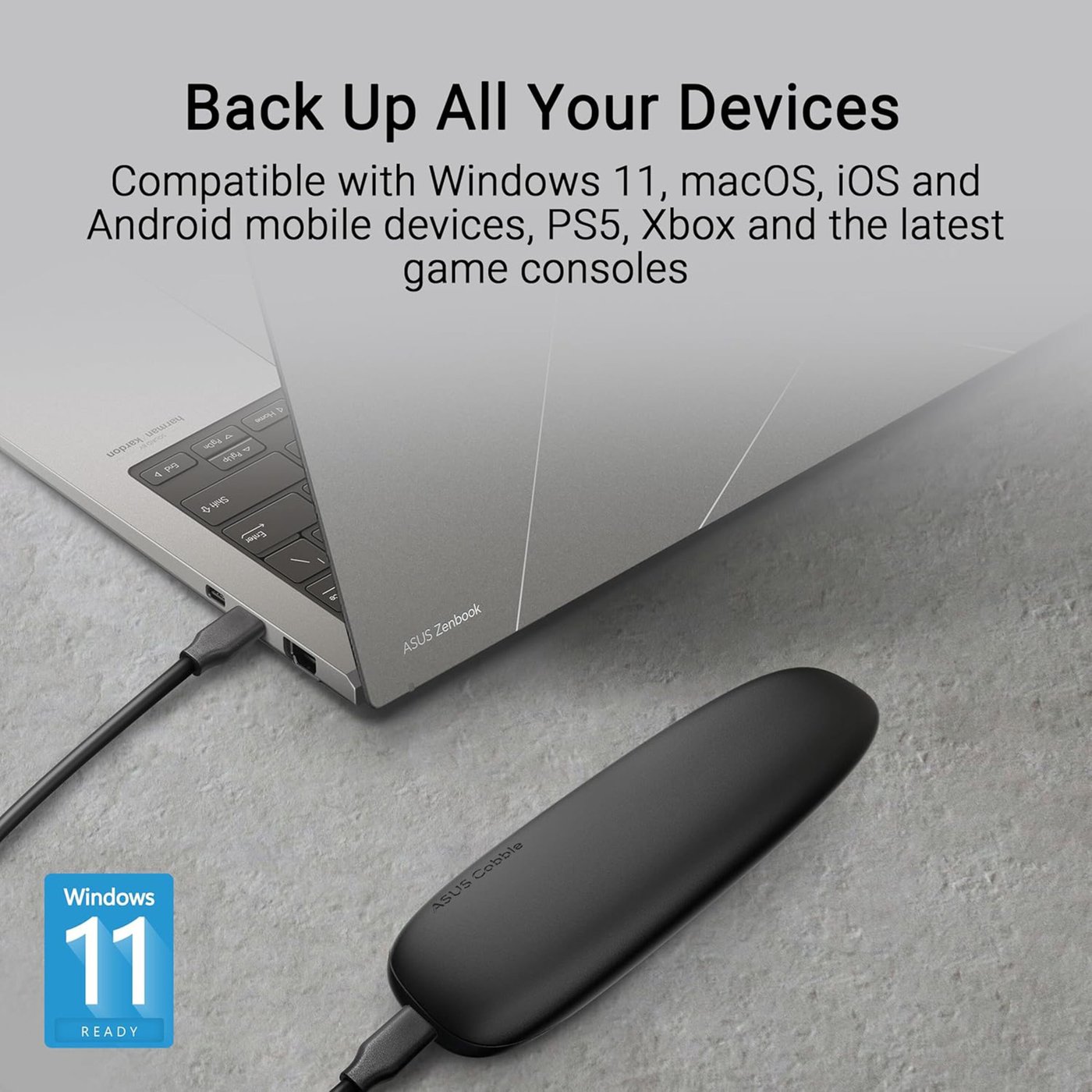 Cobble SSD Enclosure Harddiskkabinett M.2 Svart