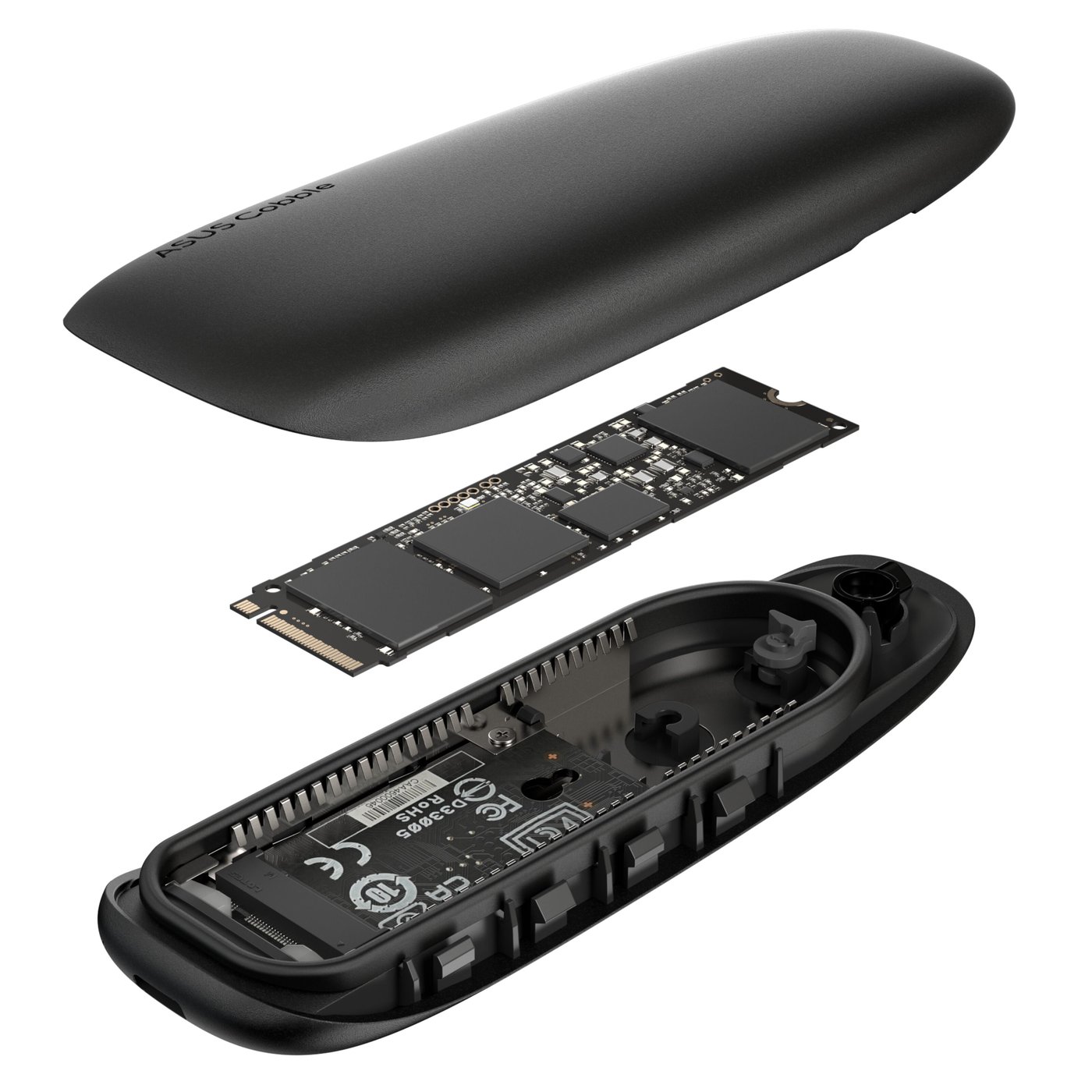 Cobble SSD Enclosure Harddiskkabinett M.2 Svart