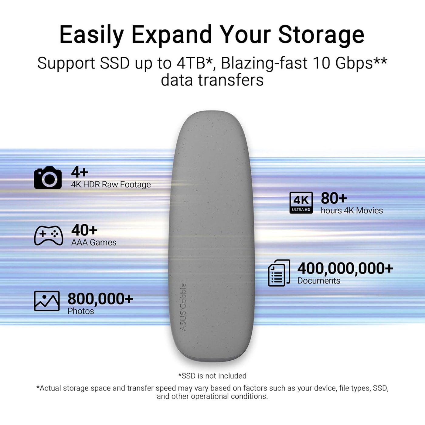 Cobble SSD Enclosure Hårddiskkabinett M.2 Grå