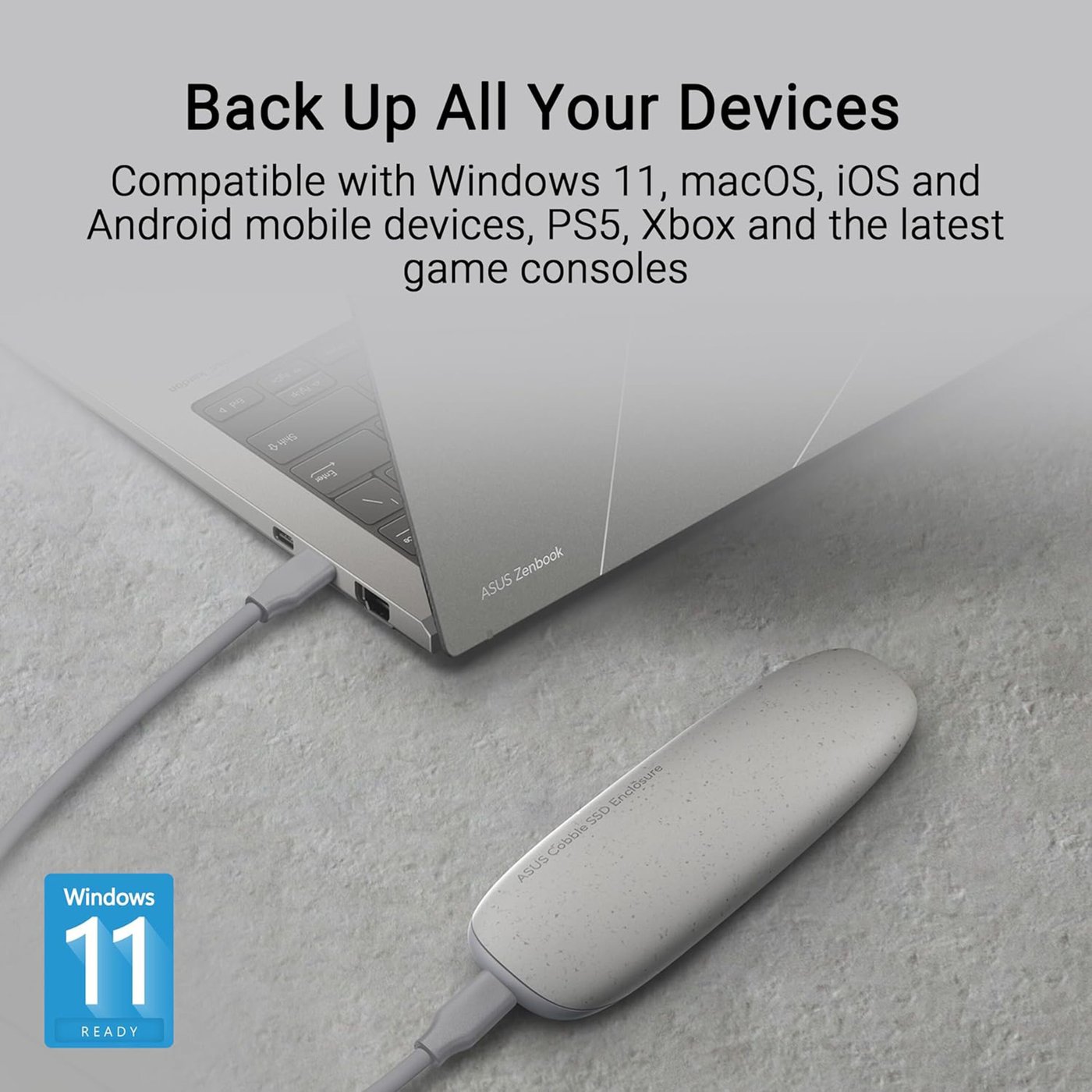 Cobble SSD Enclosure Hårddiskkabinett M.2 Grå