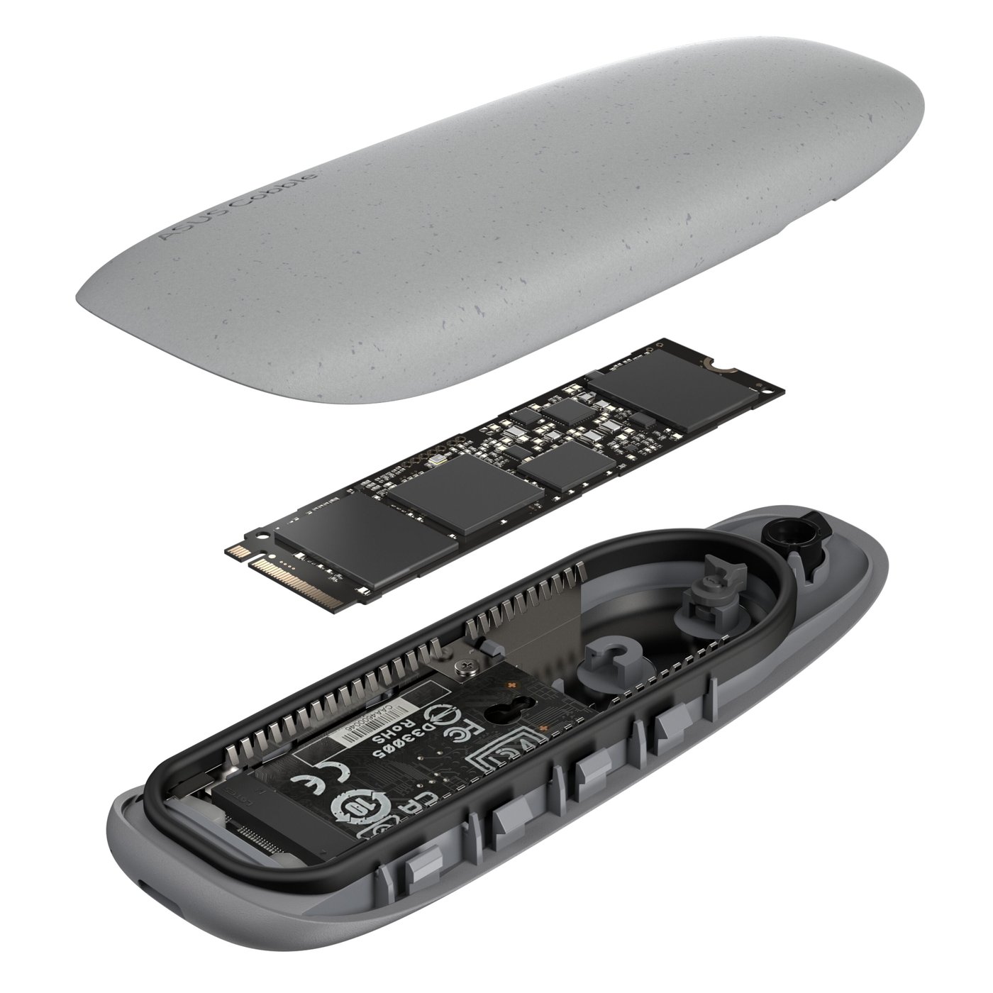 Cobble SSD Enclosure Hårddiskkabinett M.2 Grå