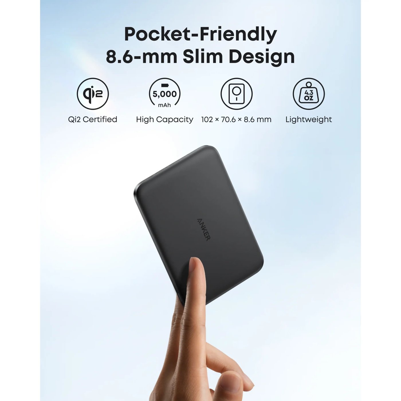 Anker MagGo Powerbank Slim 5k Qi2