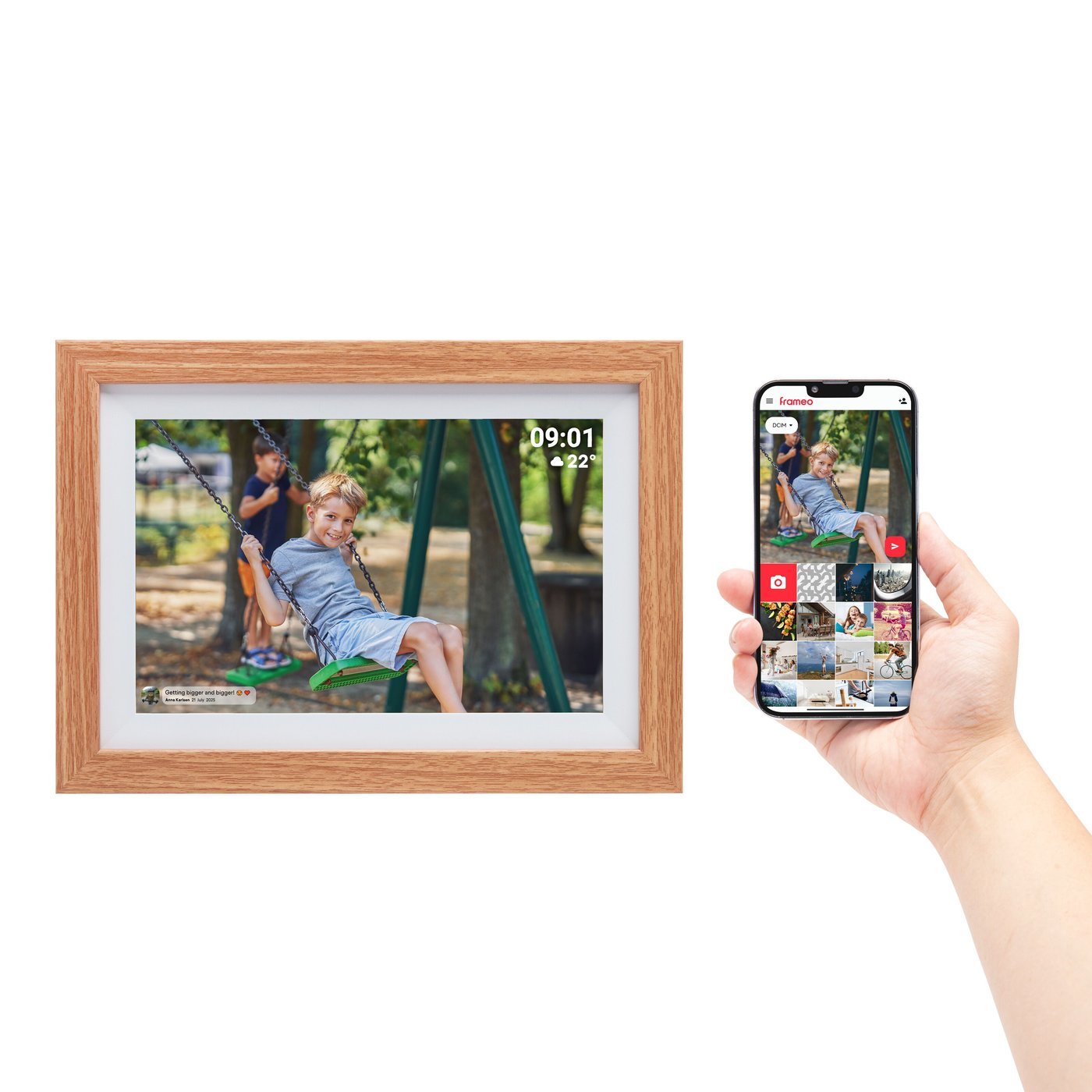 Digital Frameo fotoram 10,1” med wifi Eklaminat