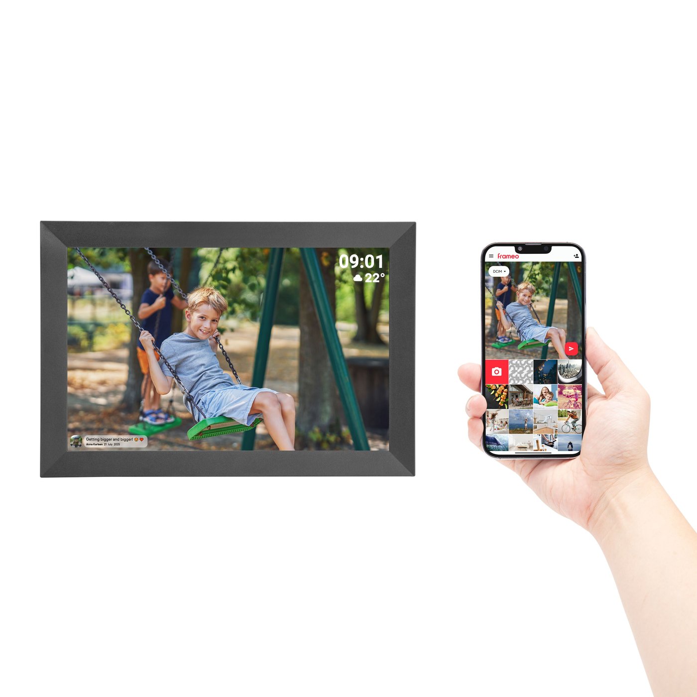 Digital Frameo fotoram 10,1” med wifi Svart