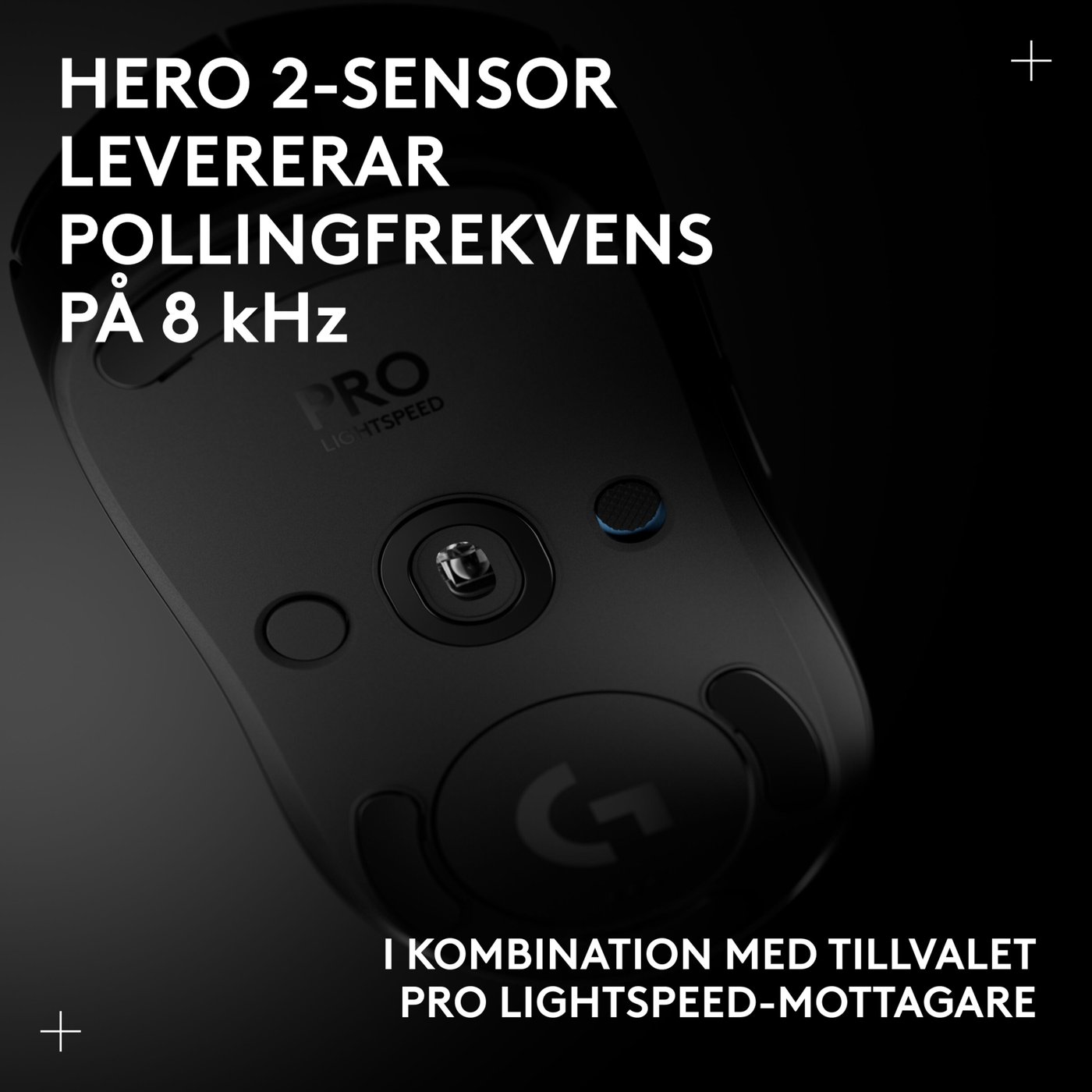 Logitech G Pro 2 Trådlös gaming-mus för proffs Svart