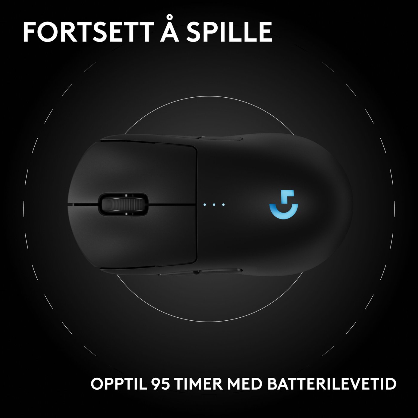 Logitech G Pro 2 Trådløs gamingmus for proffer Svart