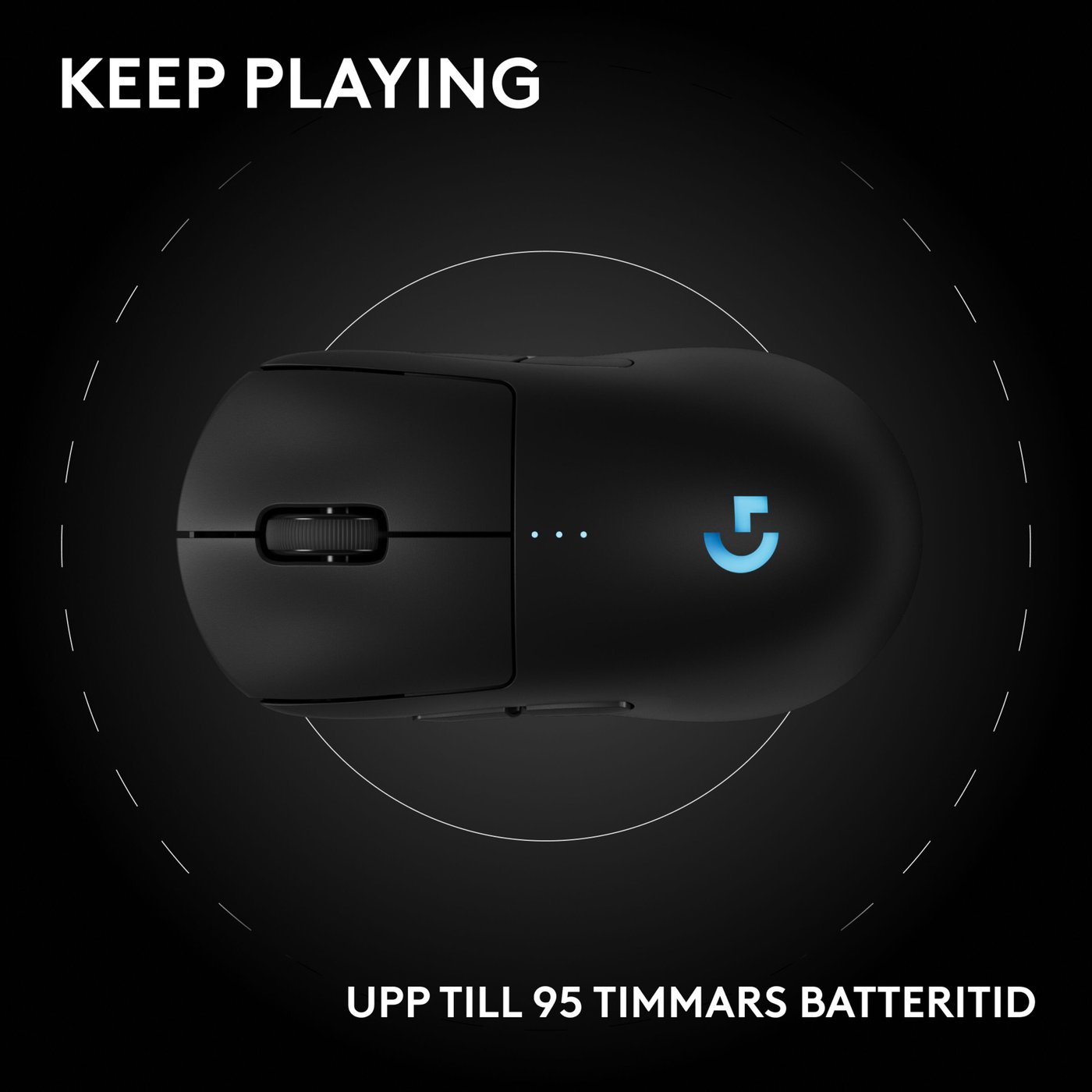 Logitech G Pro 2 Trådlös gaming-mus för proffs Svart