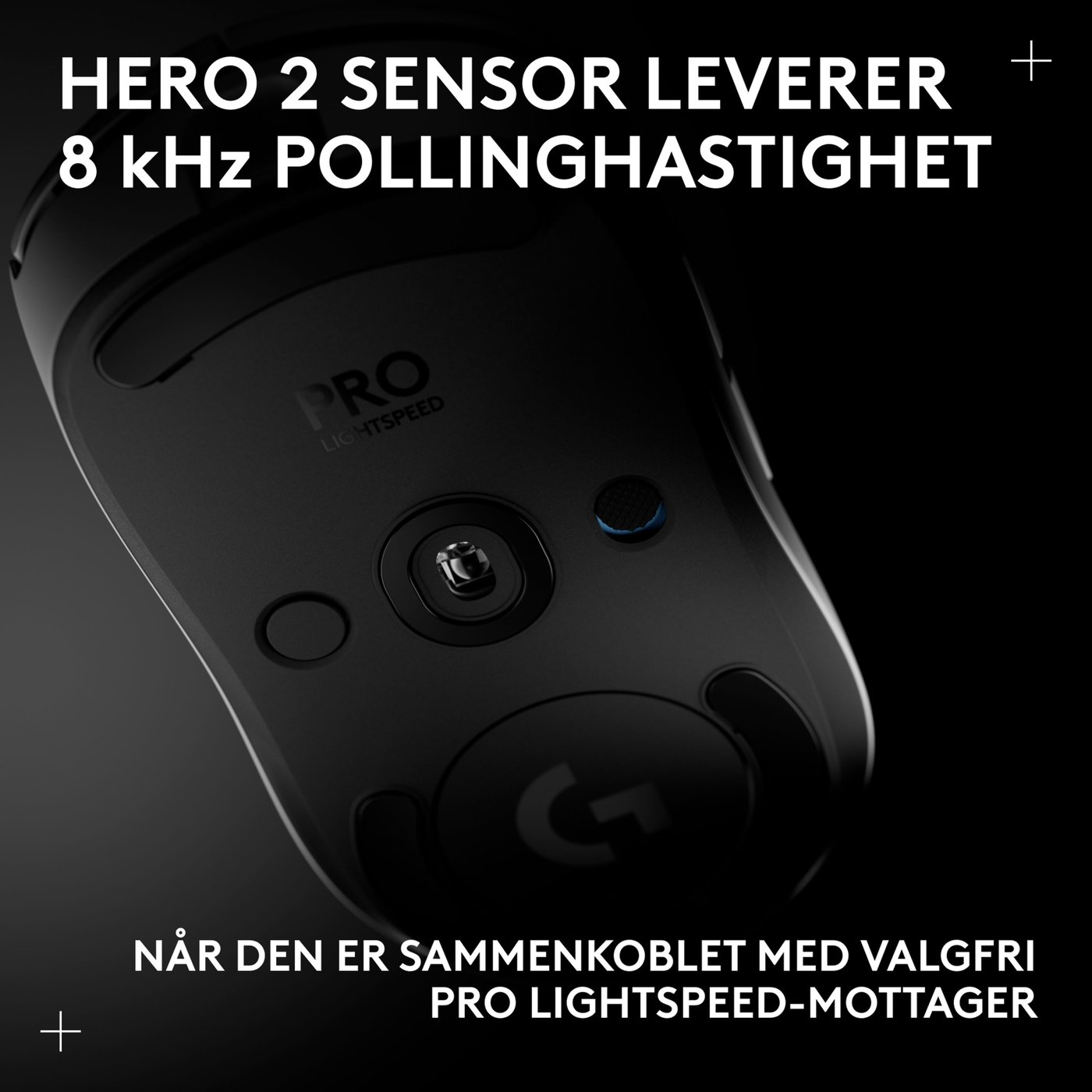 Logitech G Pro 2 Trådløs gamingmus for proffer Hvit