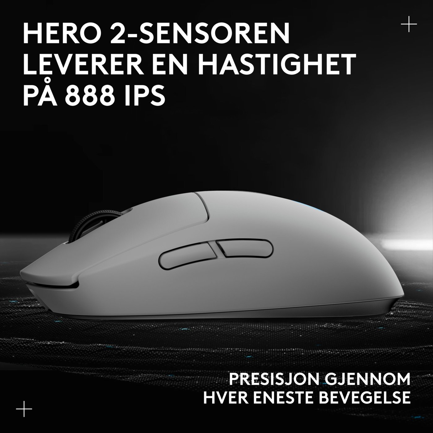 Logitech G Pro 2 Trådløs gamingmus for proffer Hvit