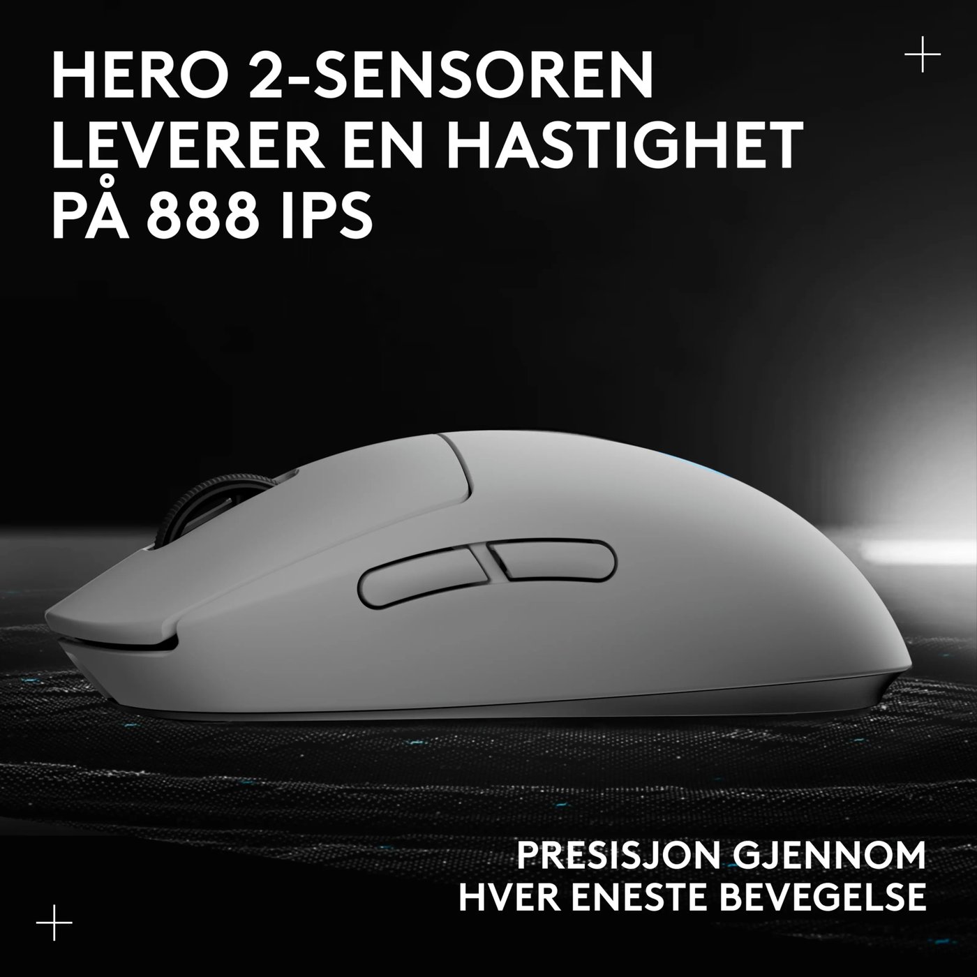 Logitech G Pro 2 Trådløs gamingmus for proffer Hvit