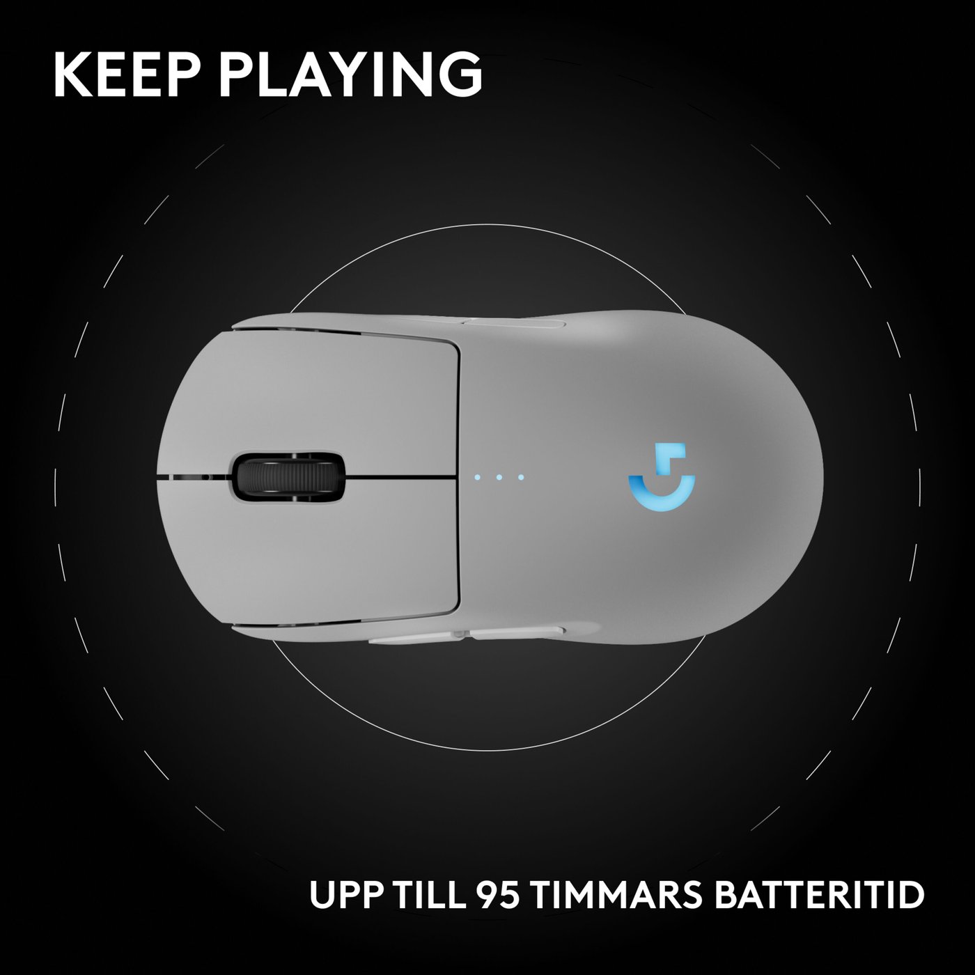 Logitech G Pro 2 Trådlös gaming-mus för proffs Vit