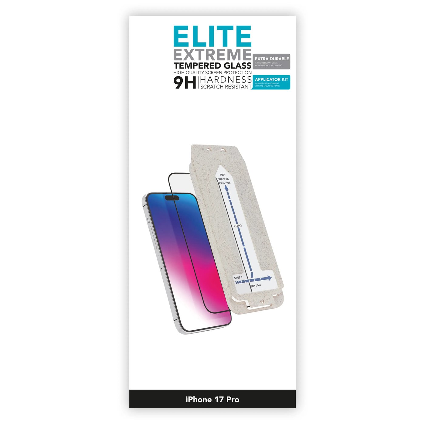Linocell Elite Extreme Extra Durable Skjermbeskytter for iPhone 17 Pro