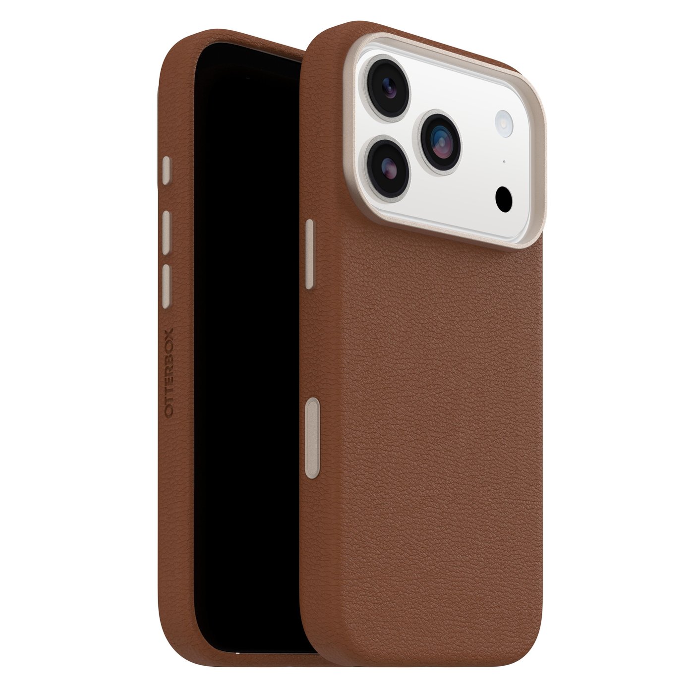 Otterbox Symmetry Cactus Leather Magsafe för iPhone 17 Pro Brun