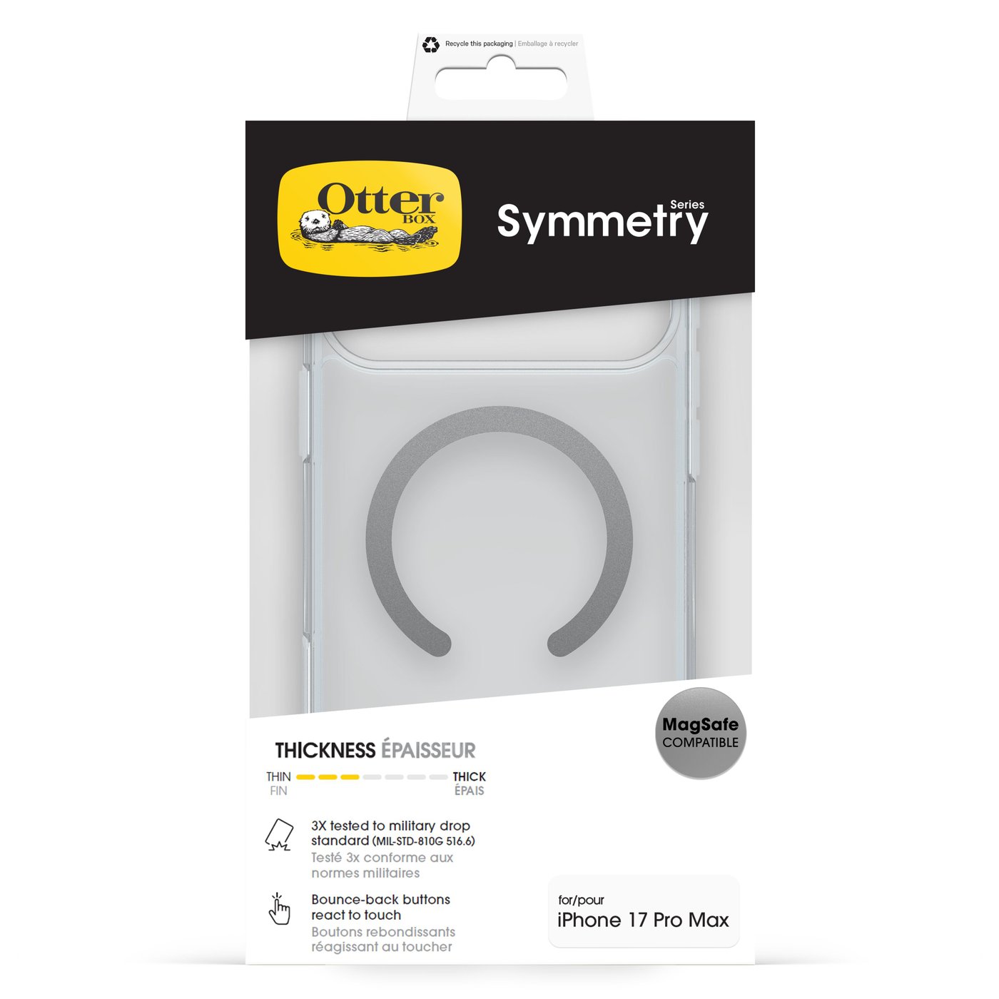 Otterbox Symmetry Magsafe för iPhone 17 Pro Max Klar