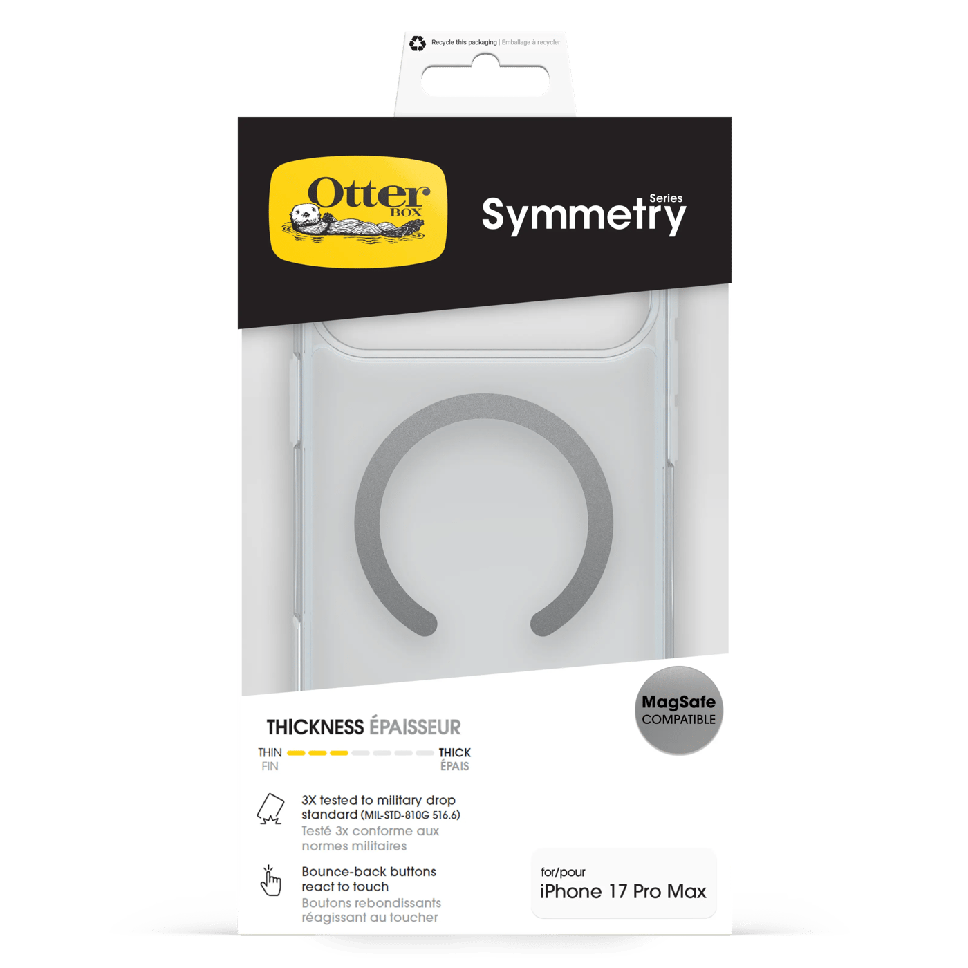 Otterbox Symmetry Magsafe for iPhone 17 Pro Max / 18 Pro Max Klar