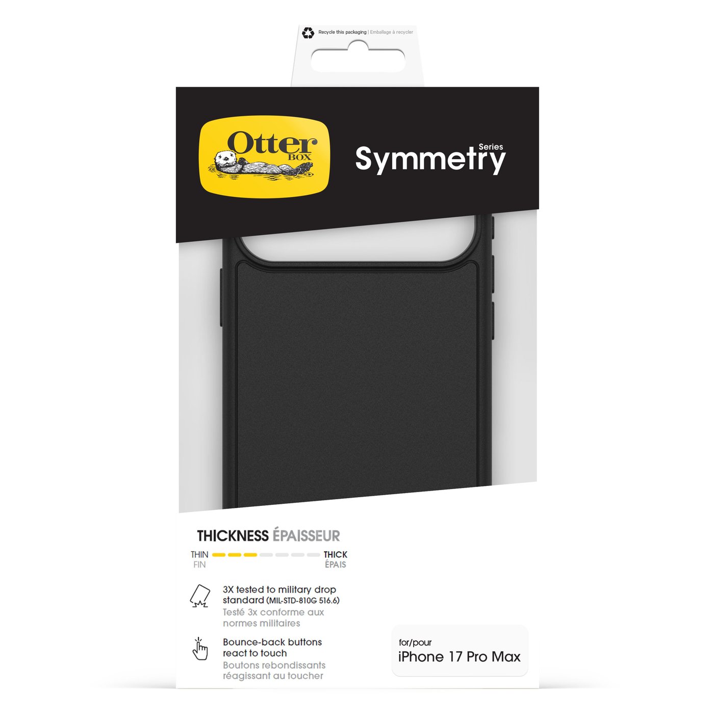 Otterbox Symmetry Magsafe för iPhone 17 Pro Max Svart