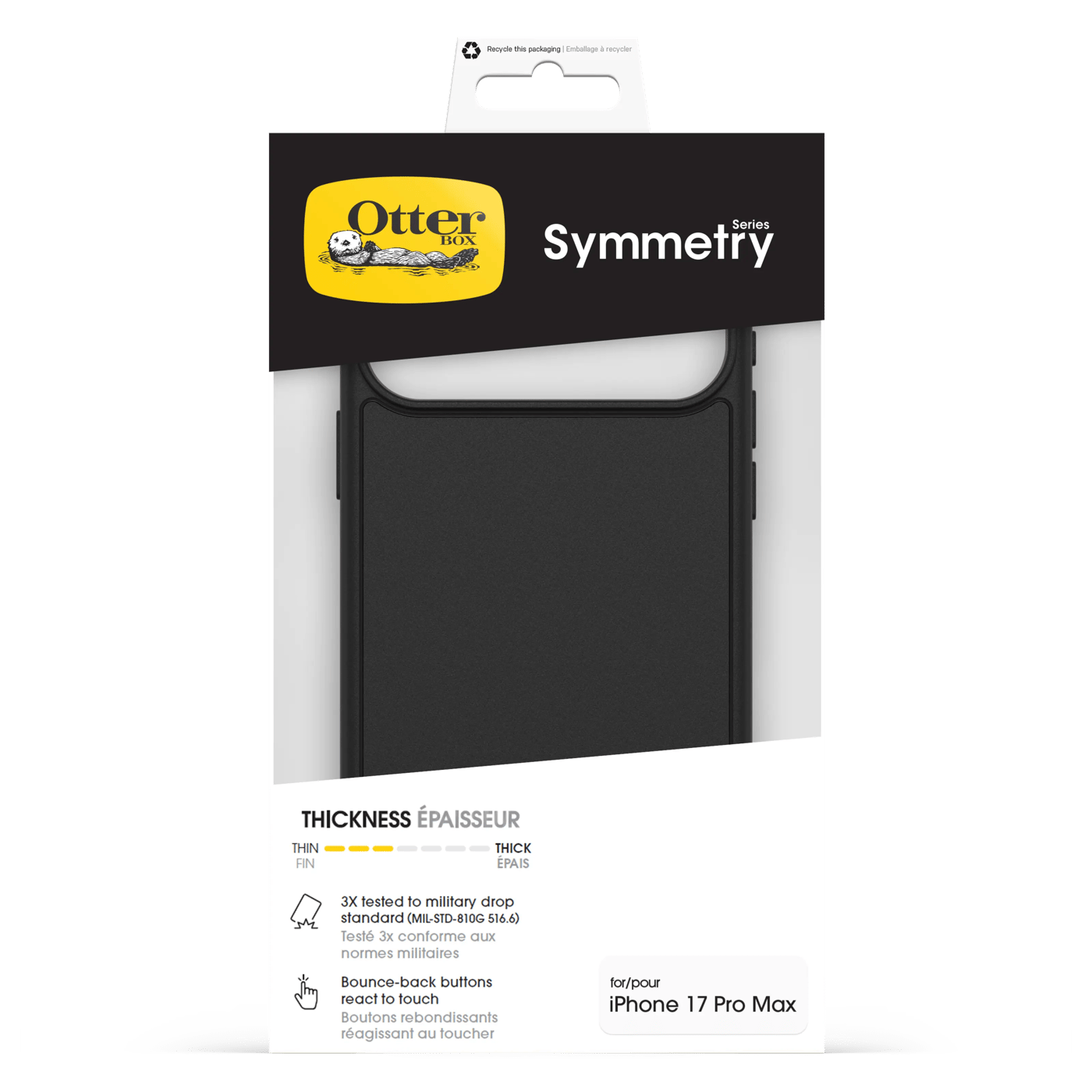 Otterbox Symmetry Magsafe for iPhone 17 Pro Max / 18 Pro Max Svart