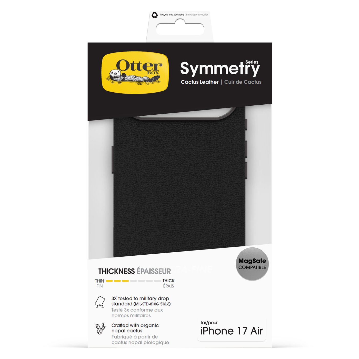 Otterbox Symmetry Cactus Leather Magsafe for iPhone Air Svart