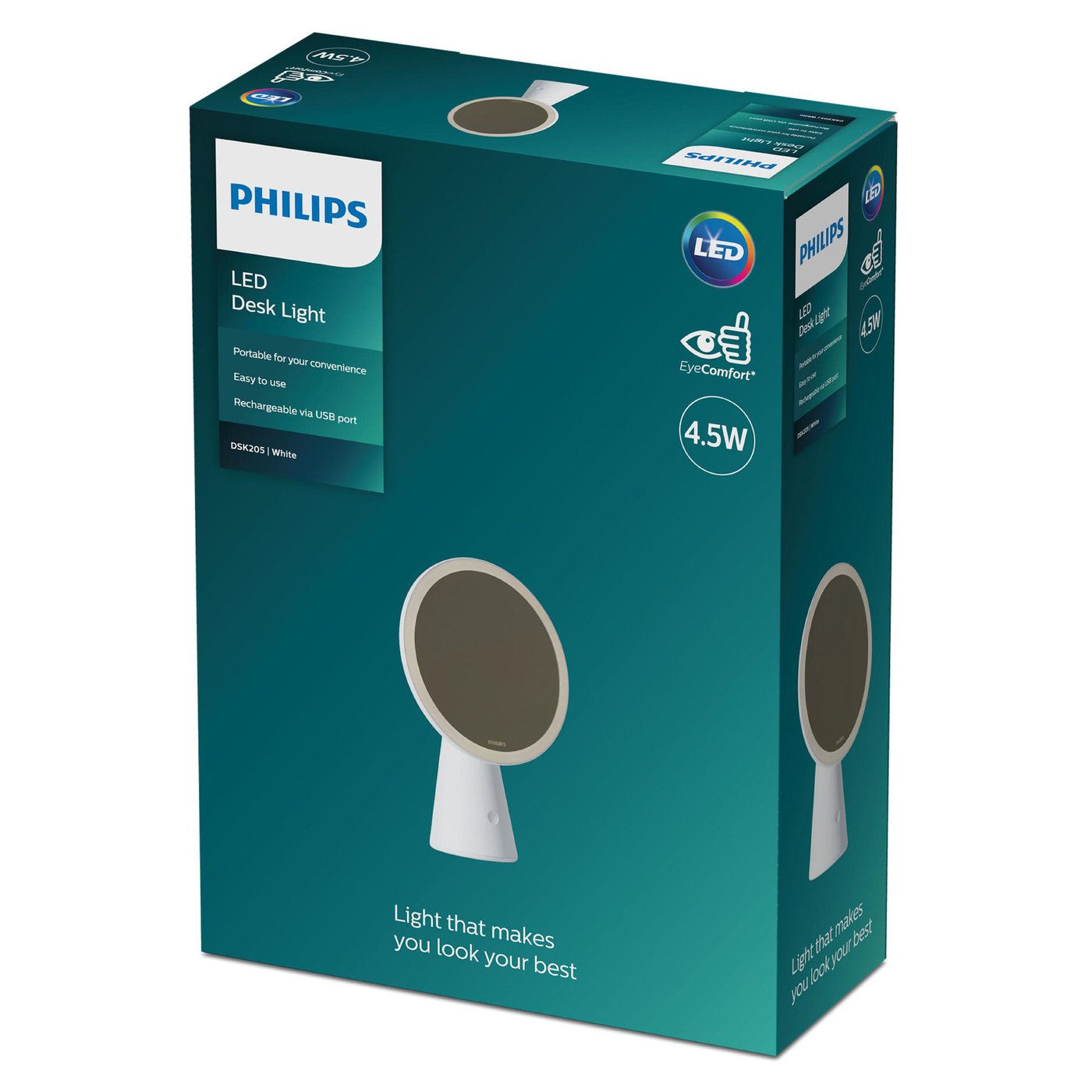Philips Sminkspegel med LED-belysning Vit