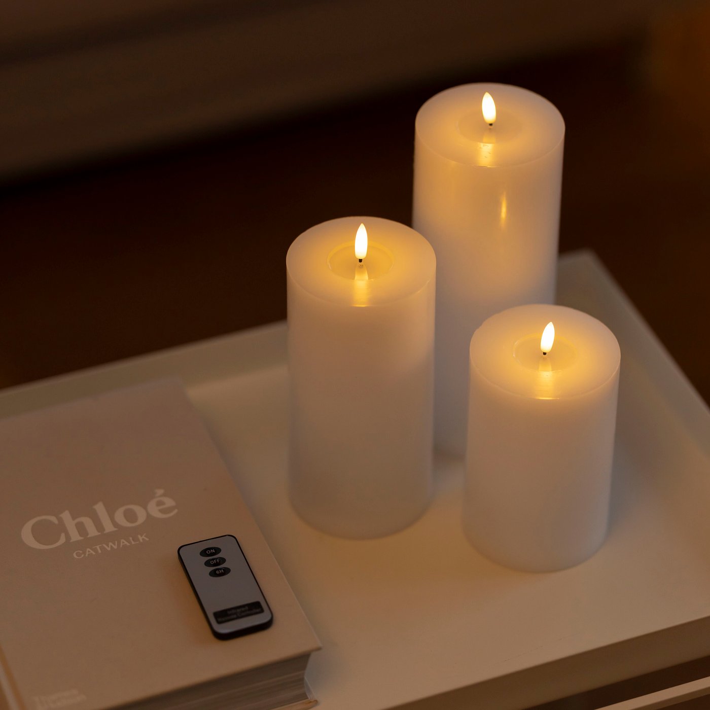 Blockljus LED 3-pack