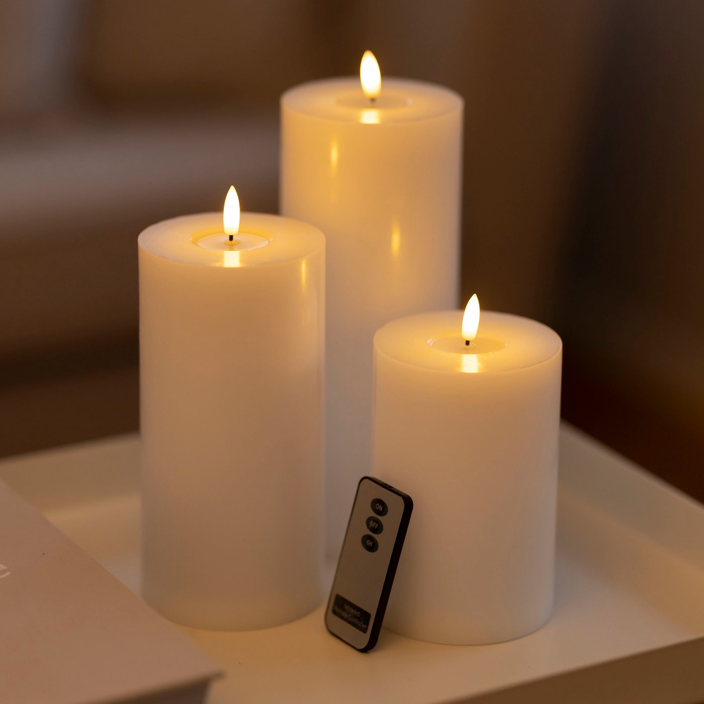 Blockljus LED 3-pack