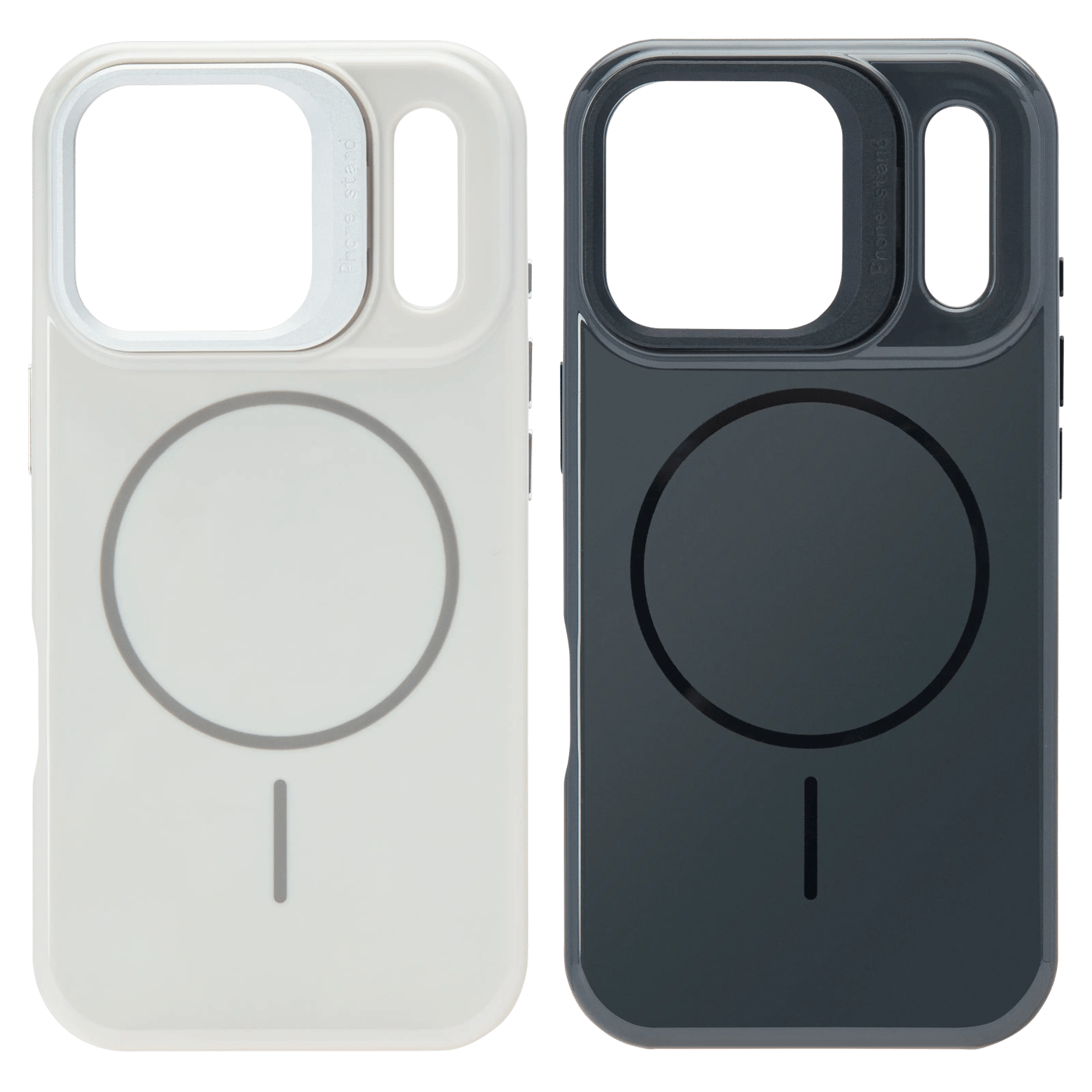 Linocell Flip Stand Case Mobildeksel for iPhone 17 Pro / 18 Pro Hvit