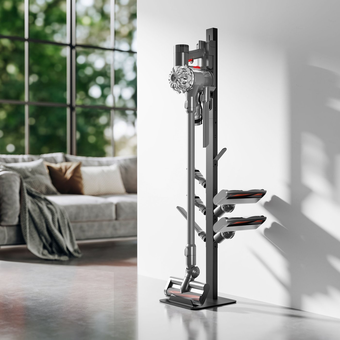 Golvställ till skaftdammsugare