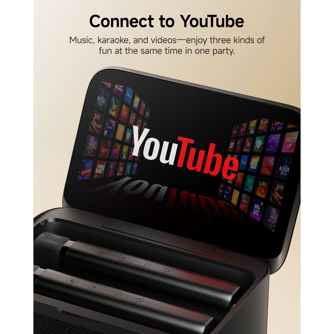 Ikarao Shell S3 Bärbar karaokemaskin med 7" HD-skärm