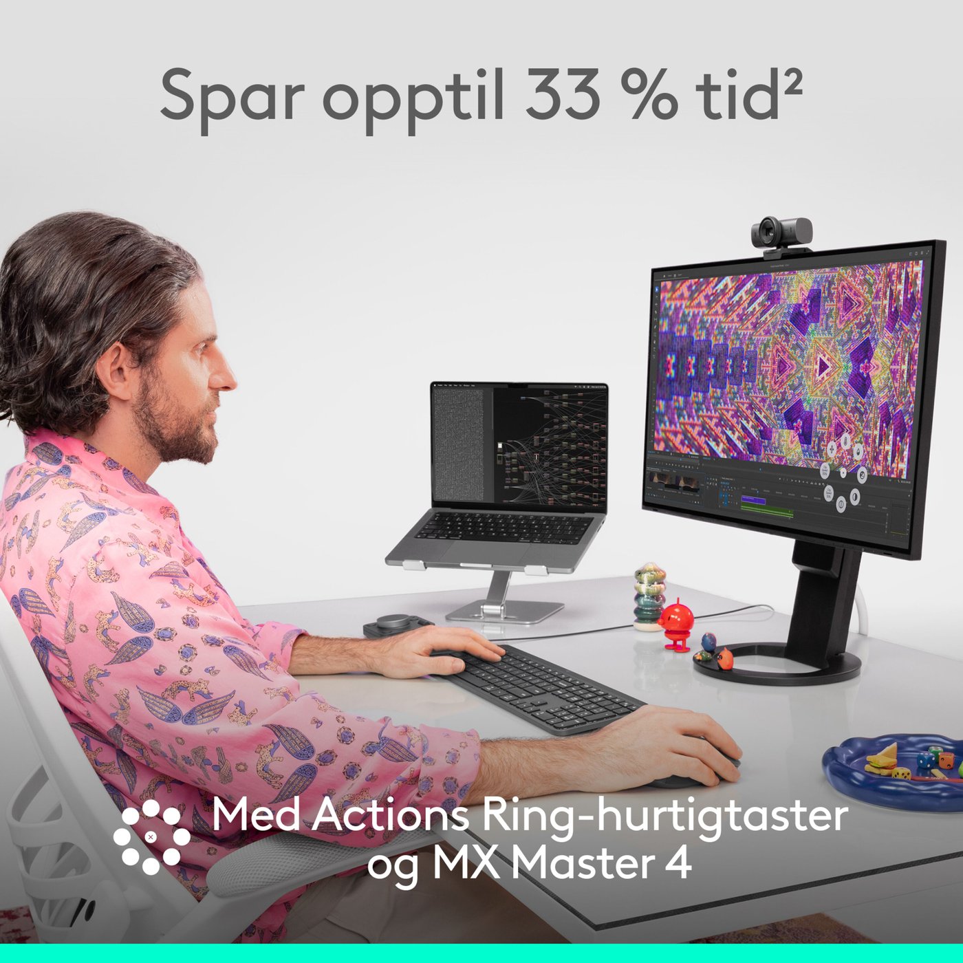 Logitech MX Master 4 Trådløs ergonomisk mus Graphite