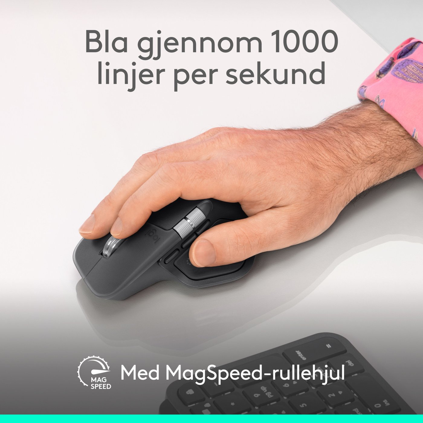 Logitech MX Master 4 Trådløs ergonomisk mus Graphite