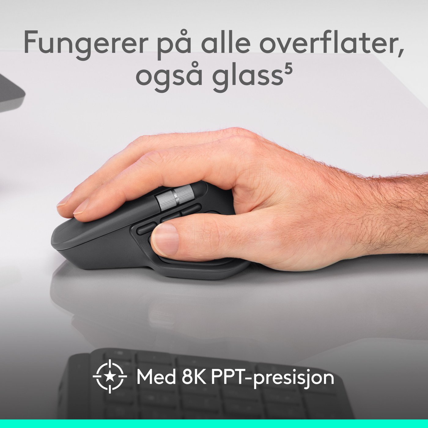Logitech MX Master 4 Trådløs ergonomisk mus Graphite