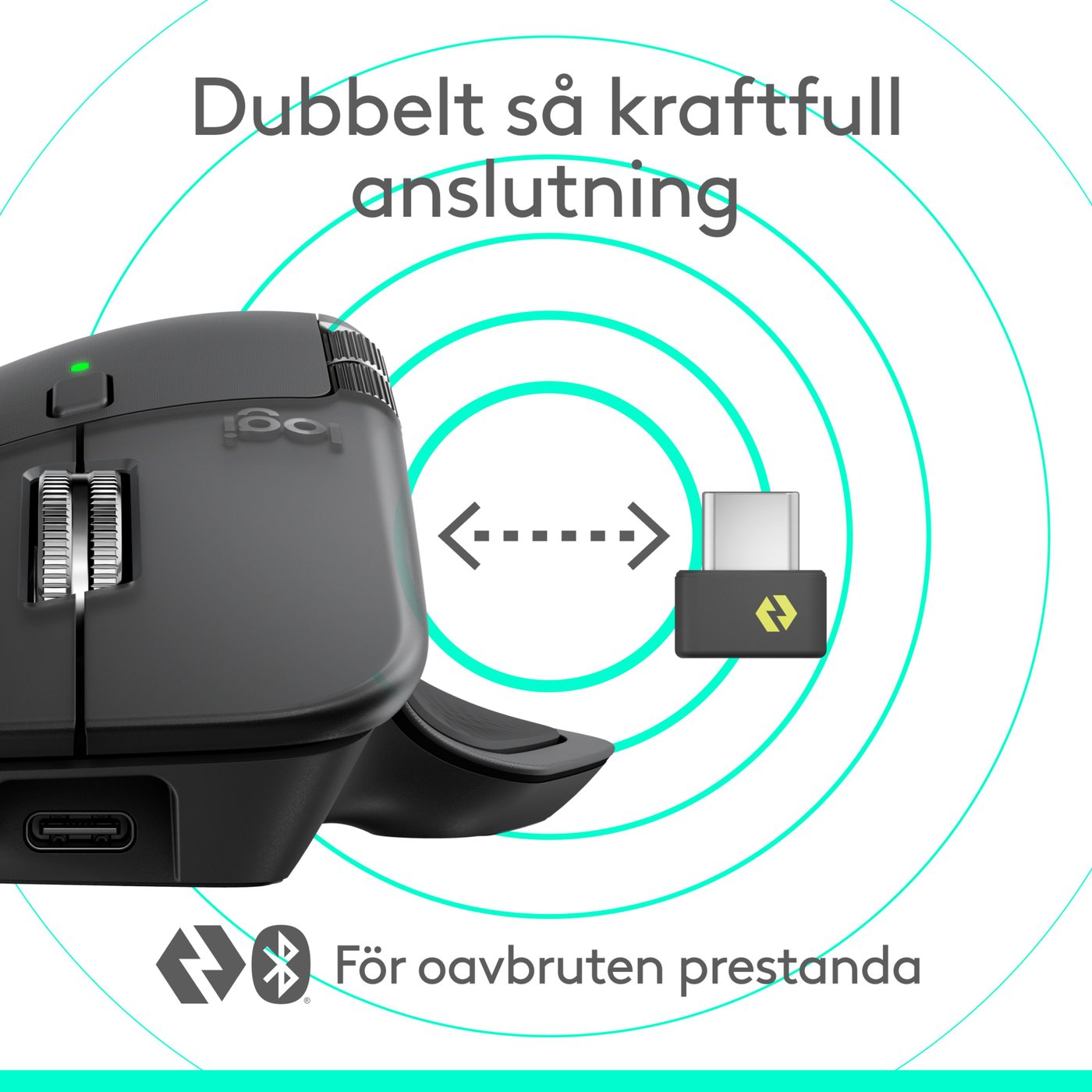 Logitech MX Master 4 Trådlös ergonomisk datormus Graphite