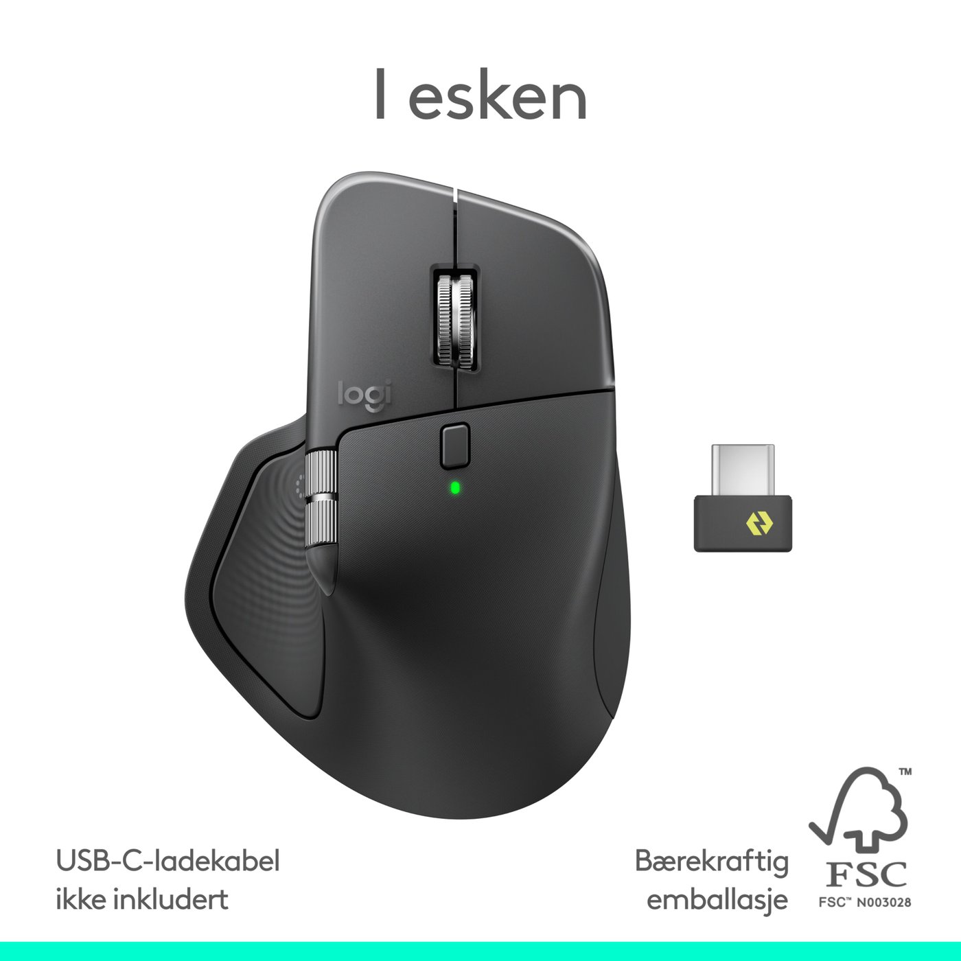 Logitech MX Master 4 Trådløs ergonomisk mus Graphite